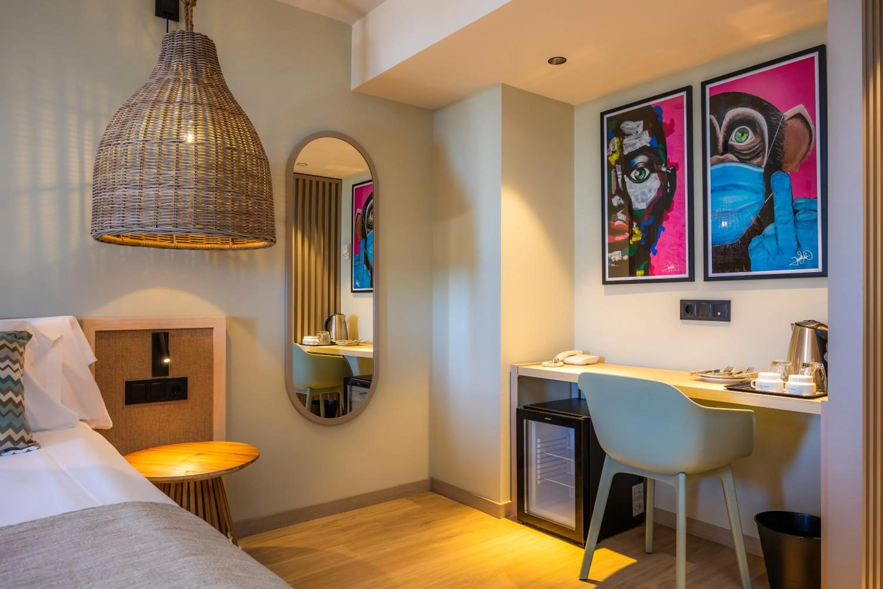 Seating area, Bed in Marins Beach Club - Adults Only Hotel