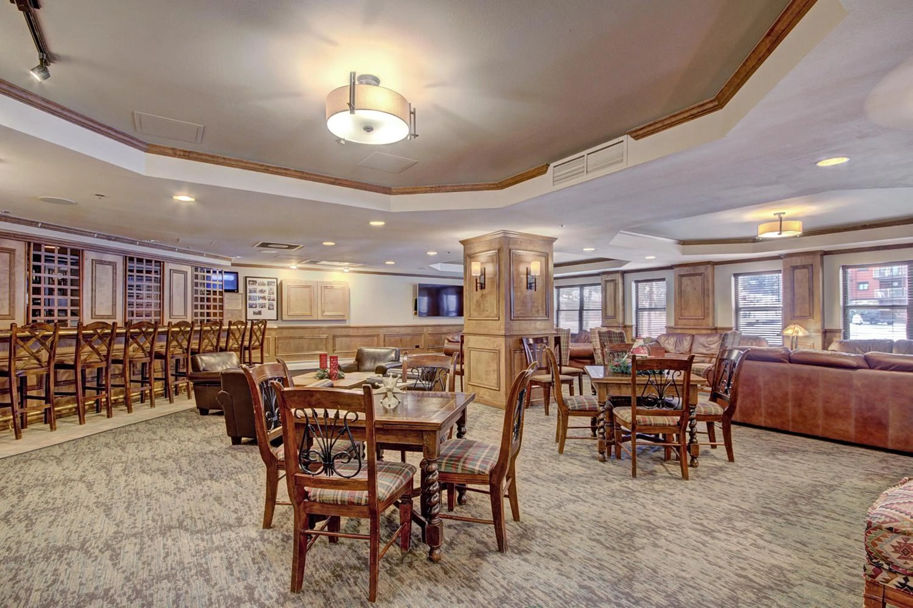 Communal lounge/ TV room in River Mountain Lodge, A Vail Resorts Property