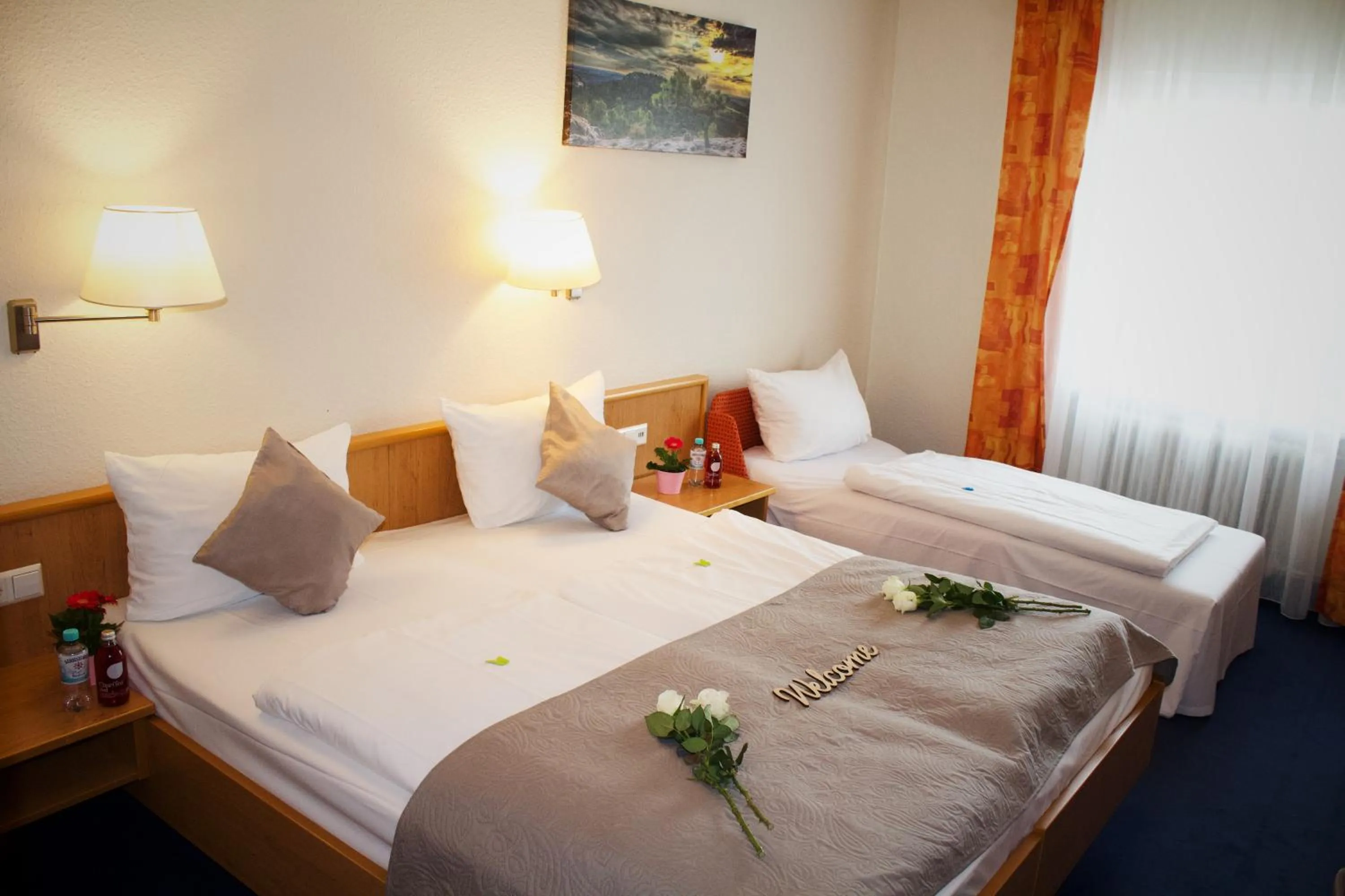 Photo of the whole room, Bed in Hotel Austria Stuttgart-City