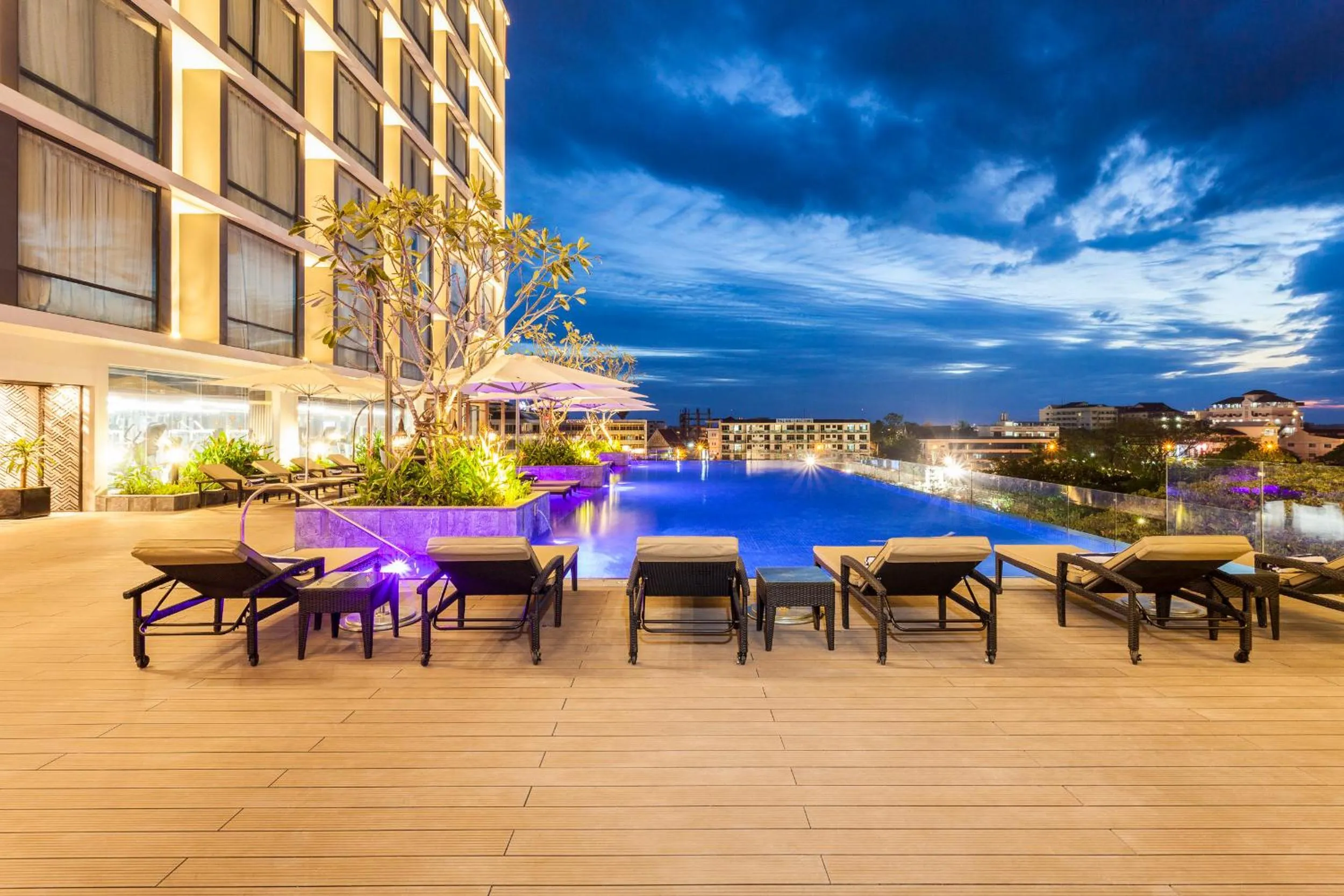 Swimming pool in Crowne Plaza Vientiane by IHG