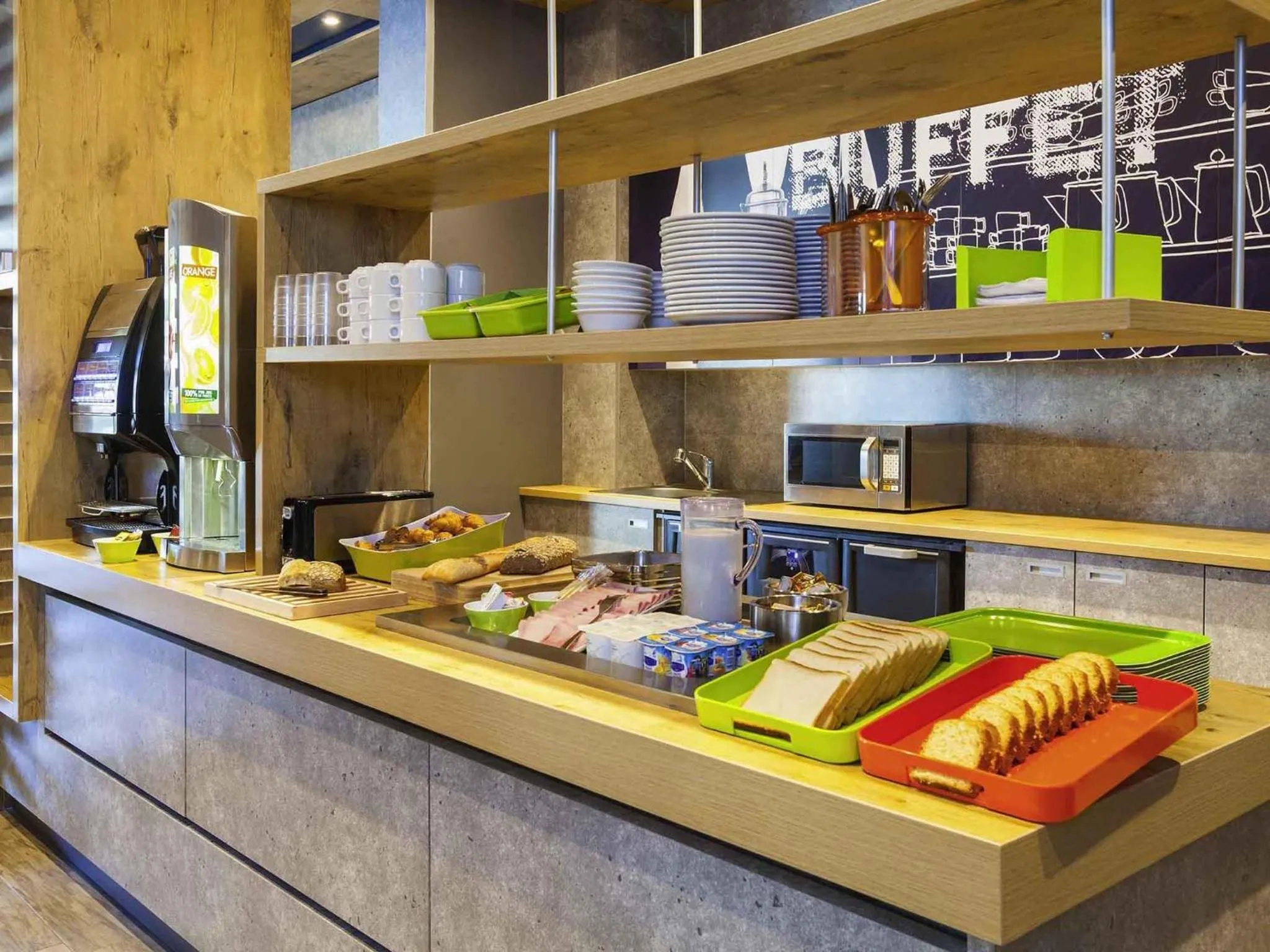 Breakfast in Ibis Budget Mulhouse Centre Gare