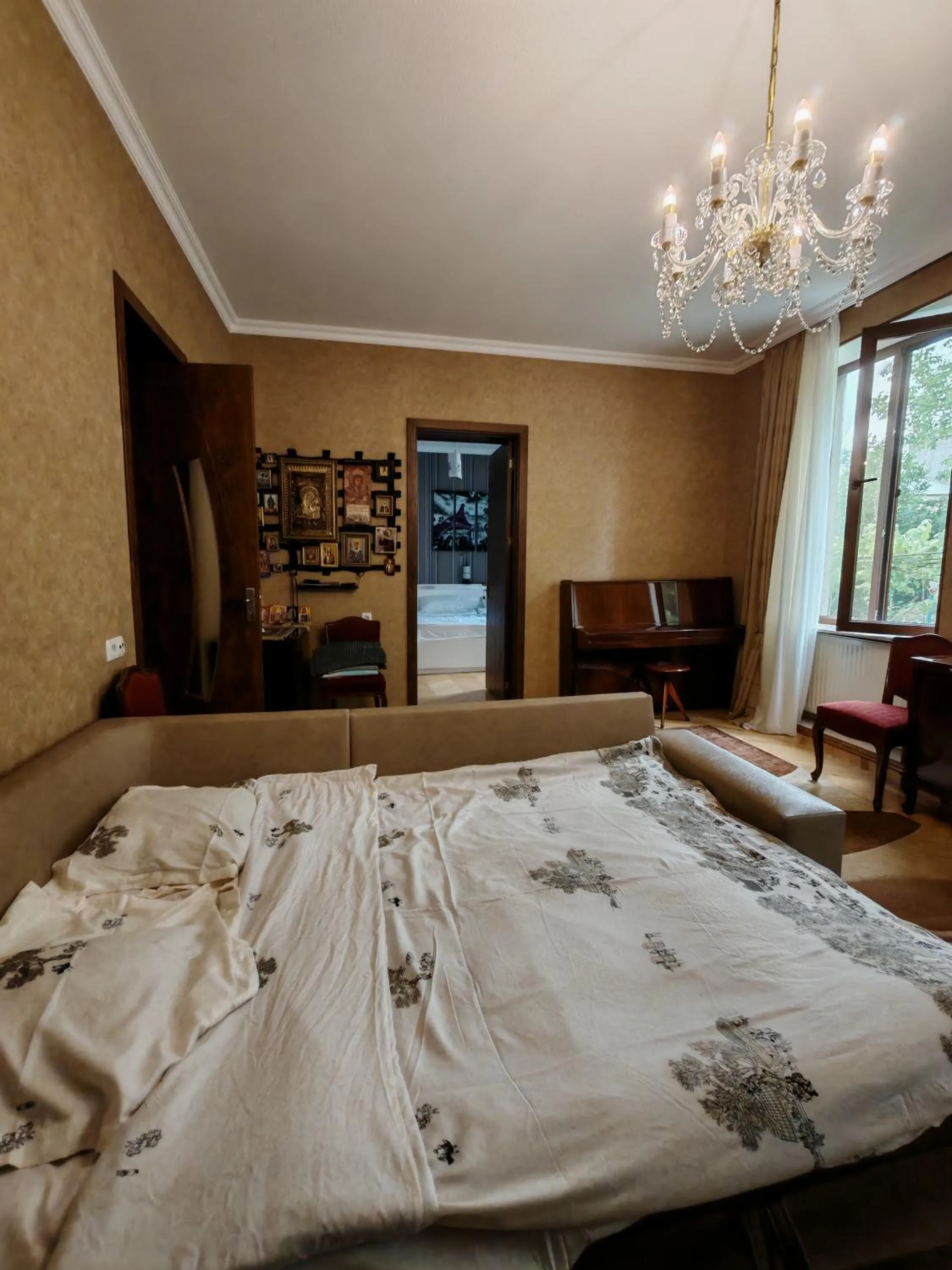 Bed in Qilimcha's Guesthouse-Art Museum
