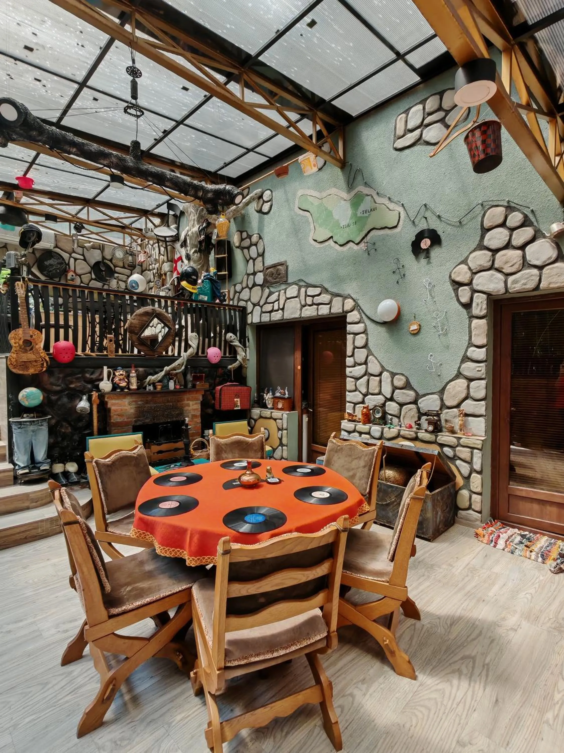 Living room in Qilimcha's Guesthouse-Art Museum