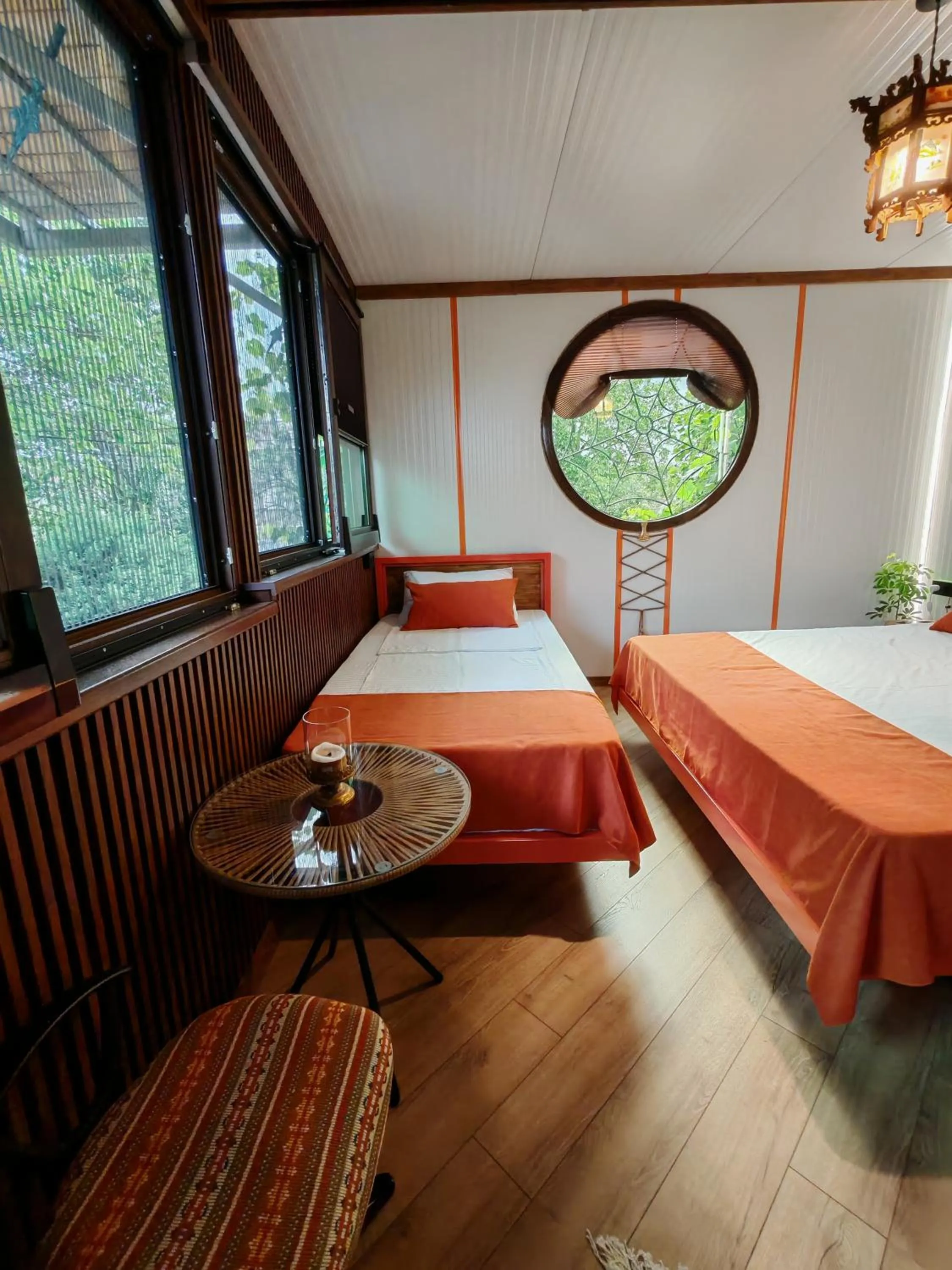 Bed in Qilimcha's Guesthouse-Art Museum