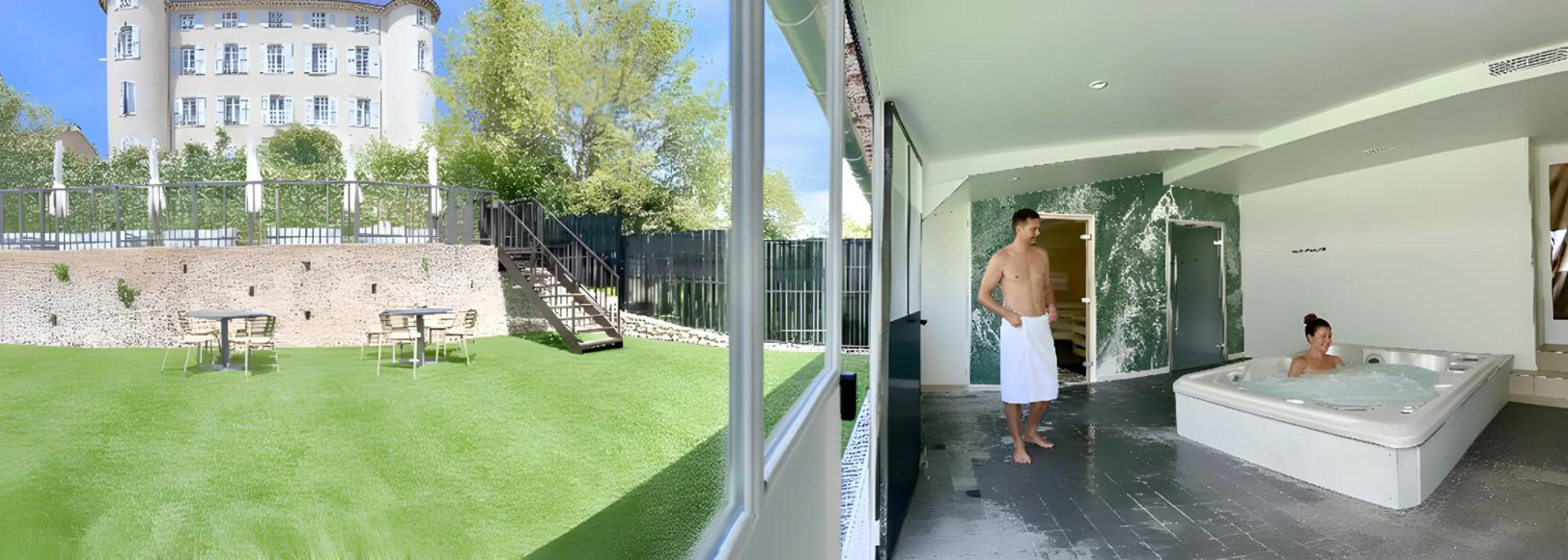 Patio in Hotel Le Provence - Restaurant Le Styx