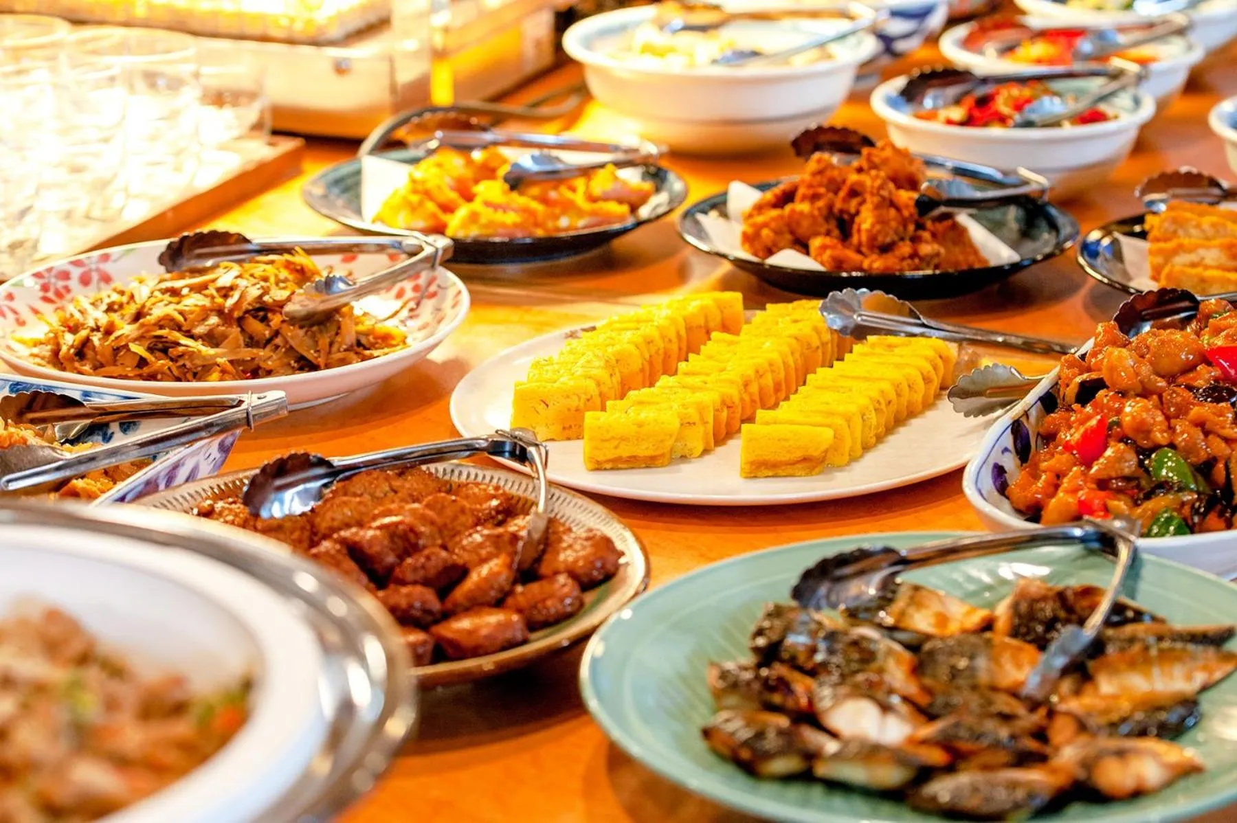 Buffet breakfast in Plaza Hotel Nogata