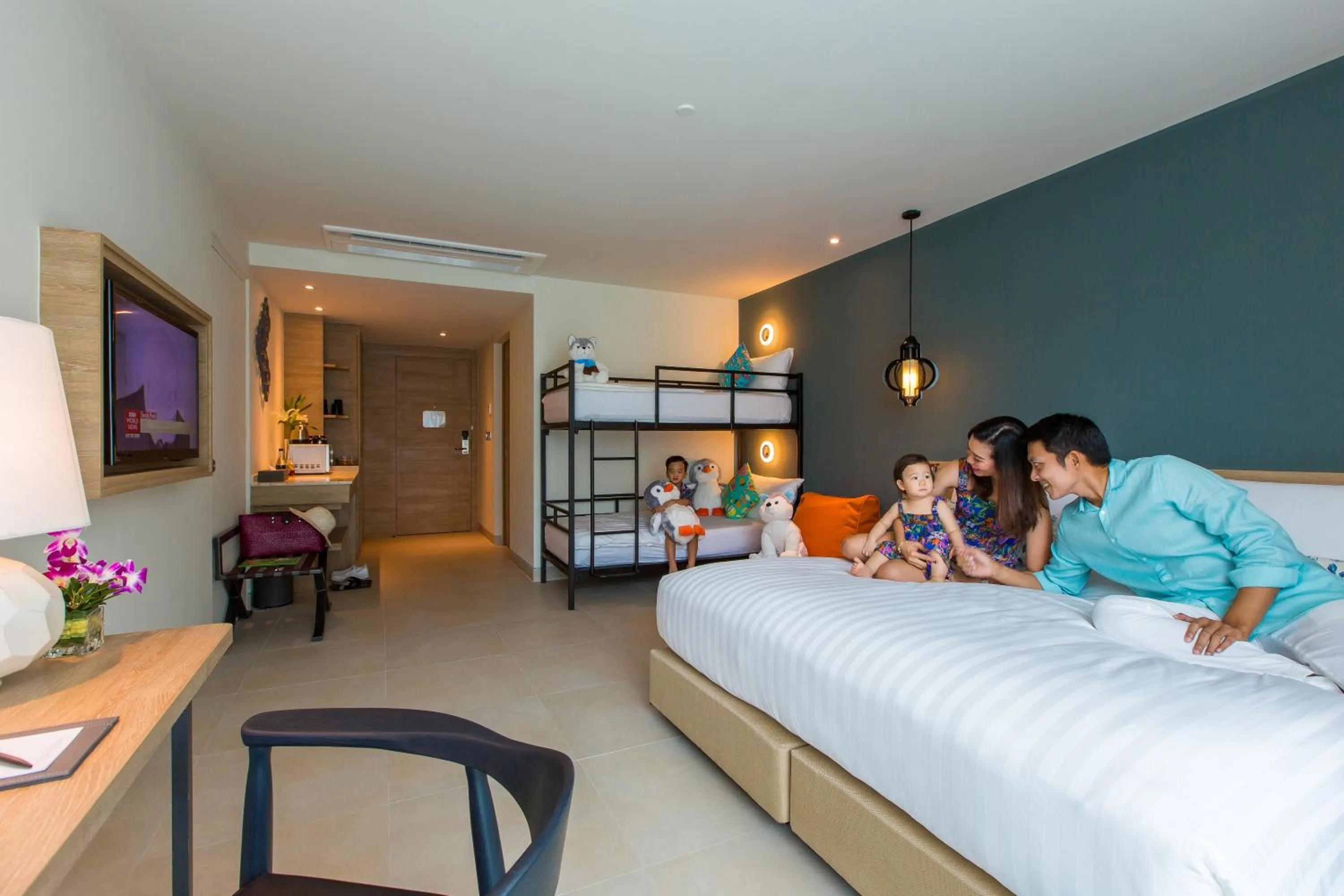 Bedroom, Bed in Fusion Suites Phuket Patong