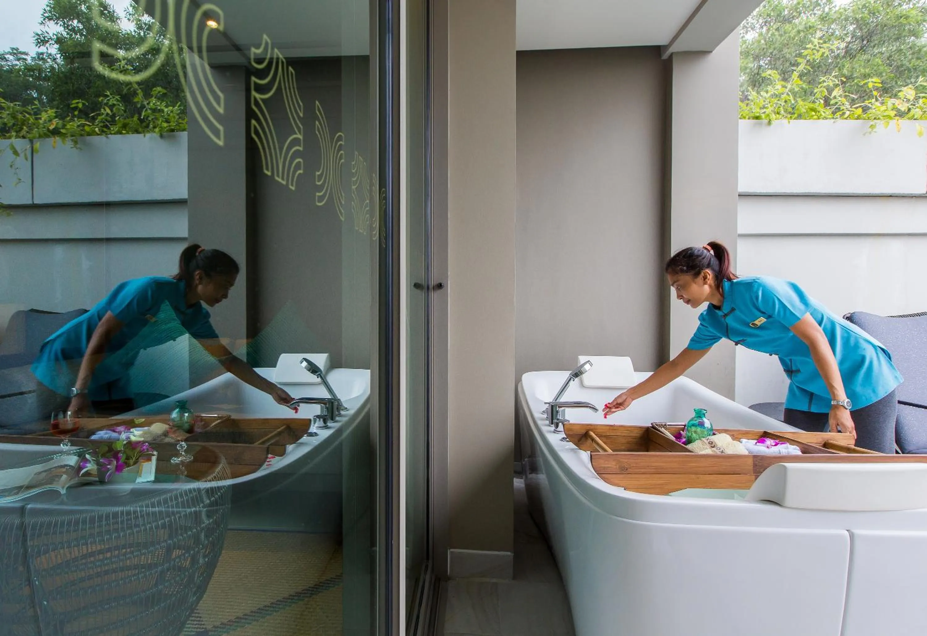 Bathroom in Fusion Suites Phuket Patong