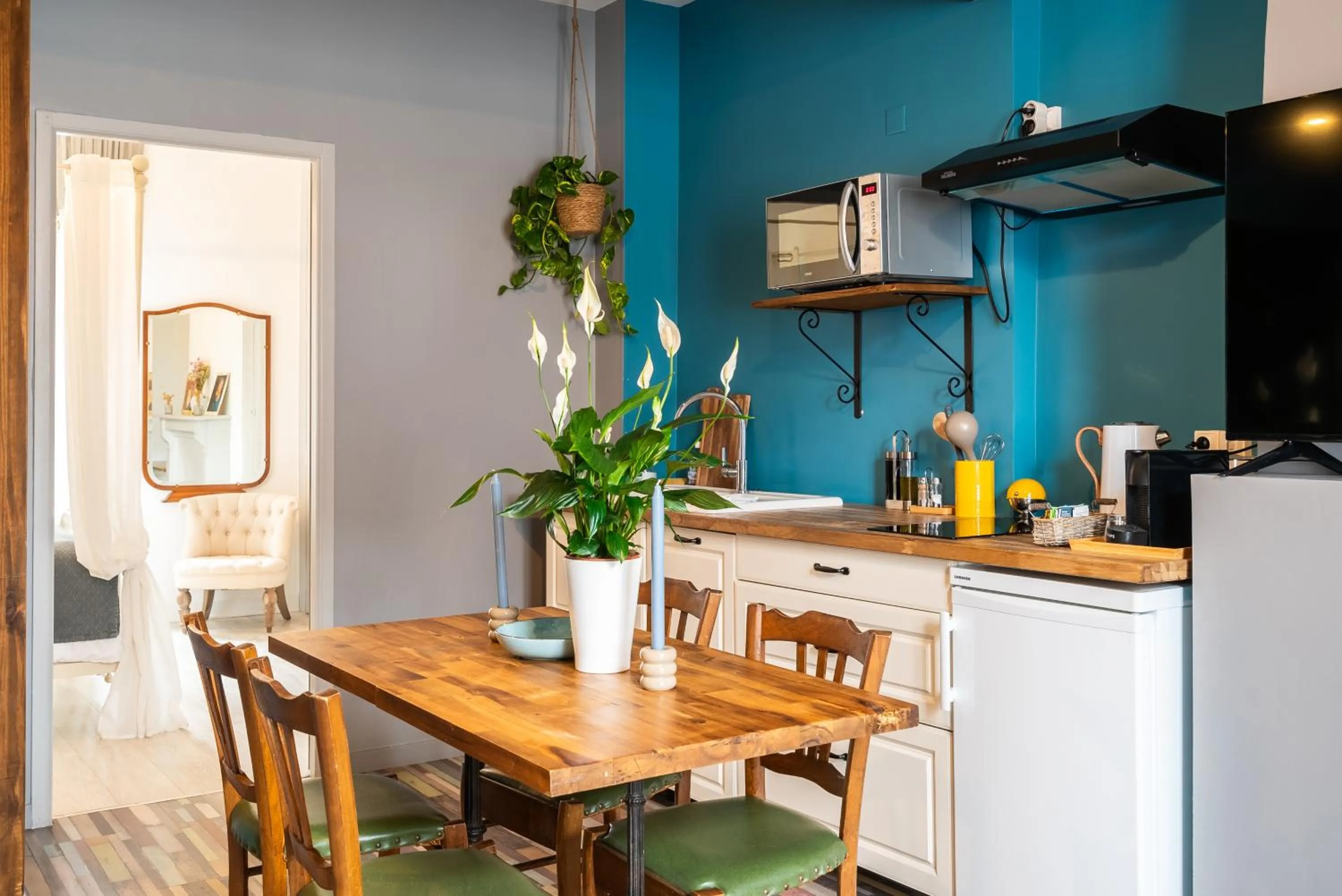 Kitchen or kitchenette in Dupain & Dubeurre Appart'hôtel - Parking en supp