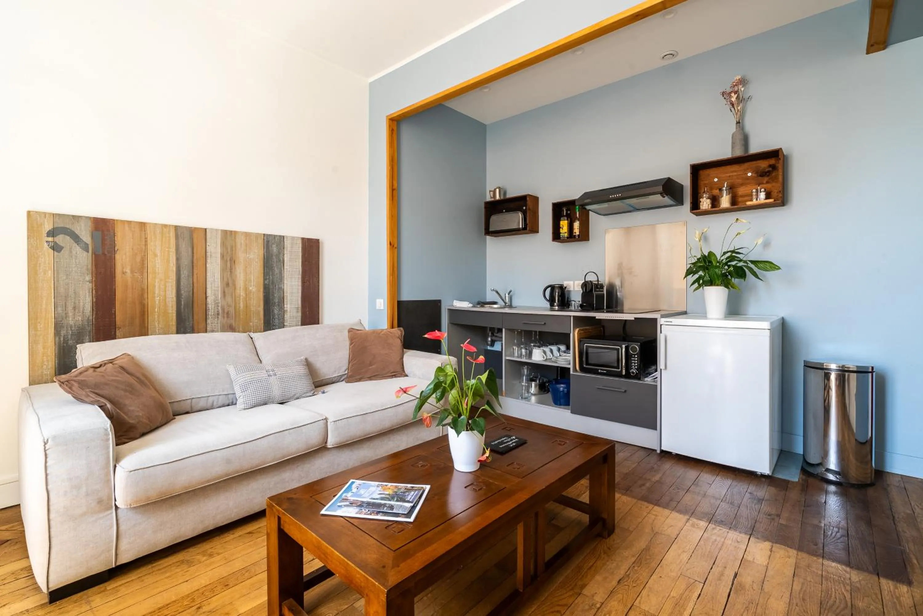 Coffee/tea facilities in Dupain & Dubeurre Appart'hôtel - Parking en supp