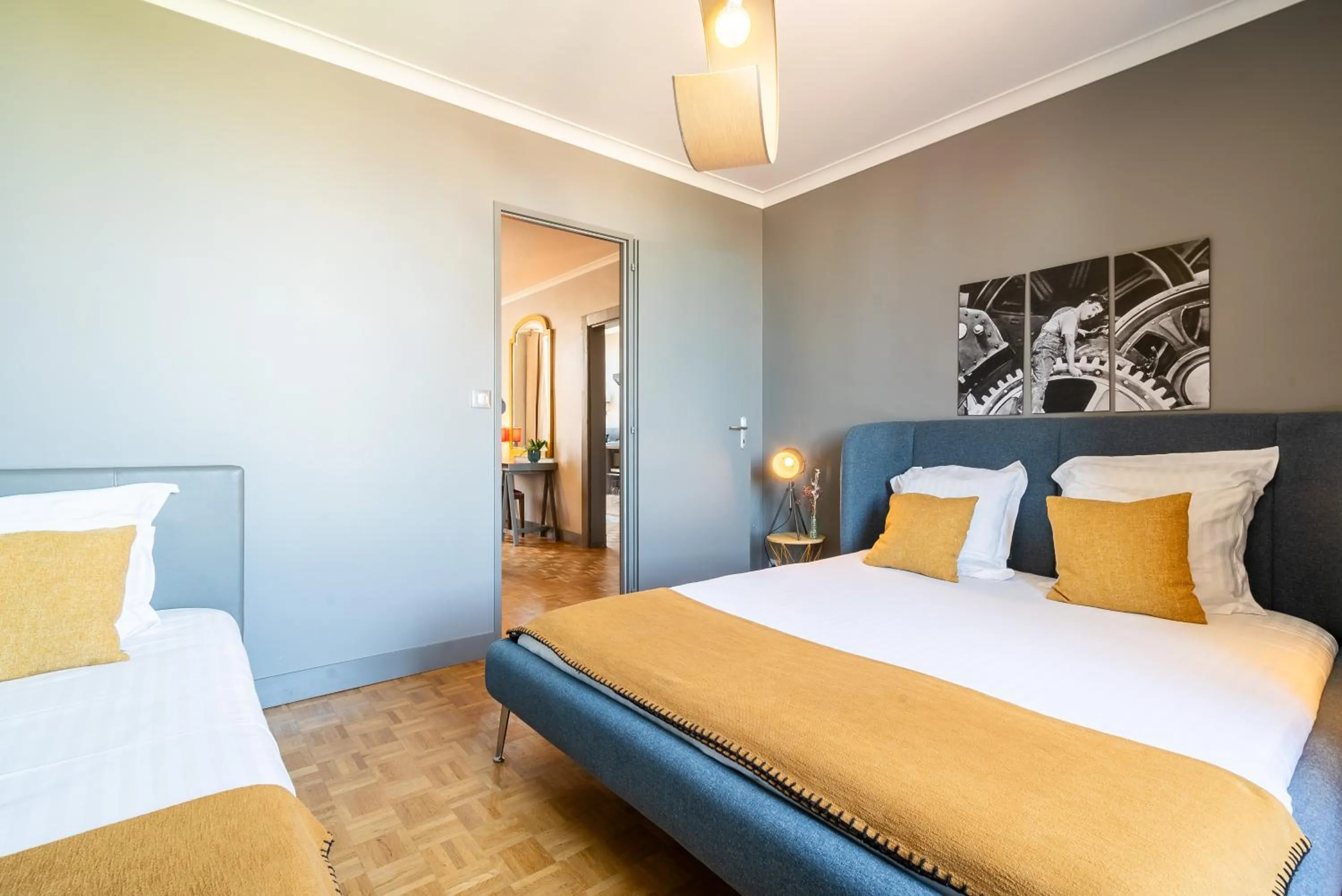 Bed in Dupain & Dubeurre Appart'hôtel - Parking en supp