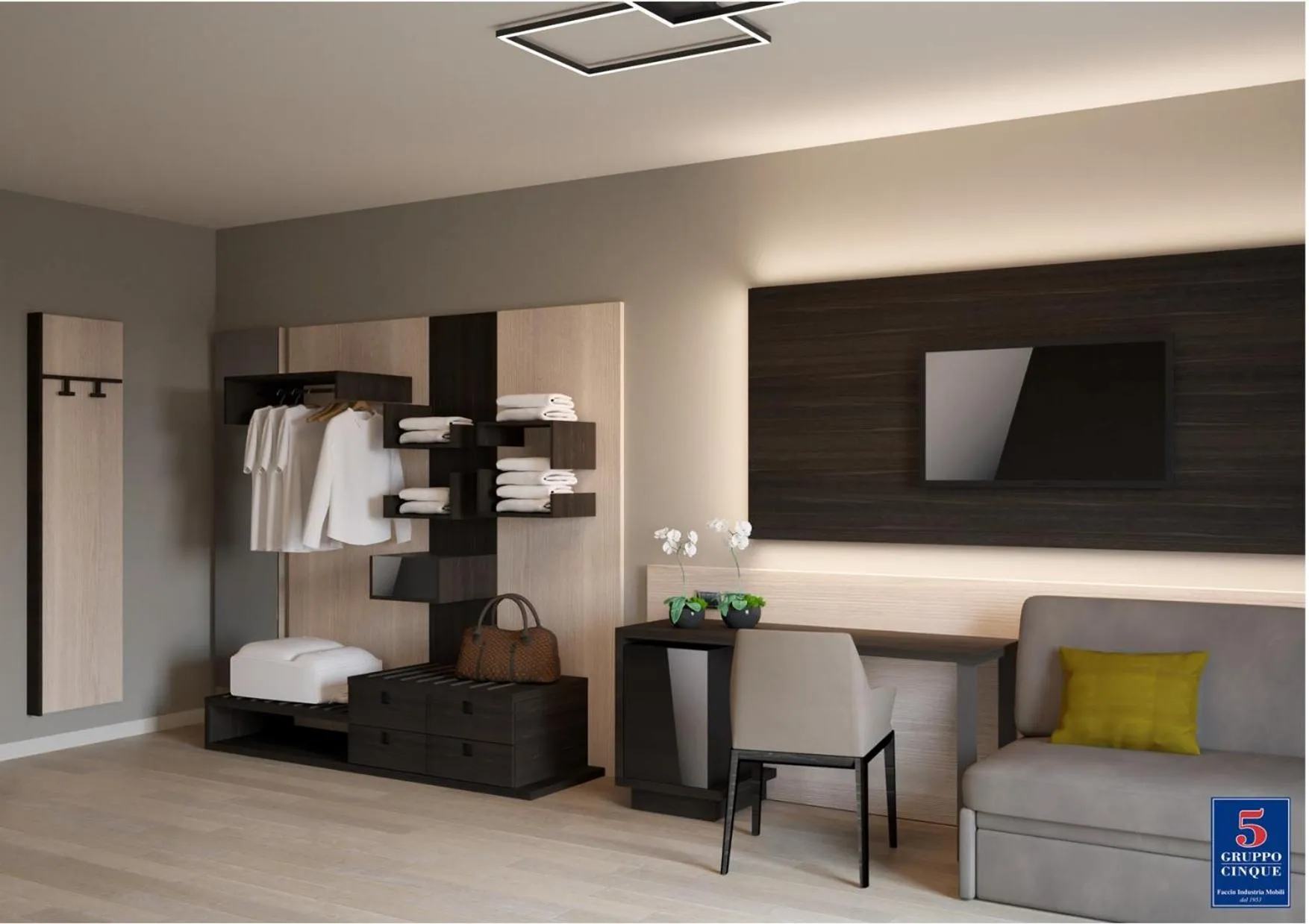 Bedroom in Threeland Hotel