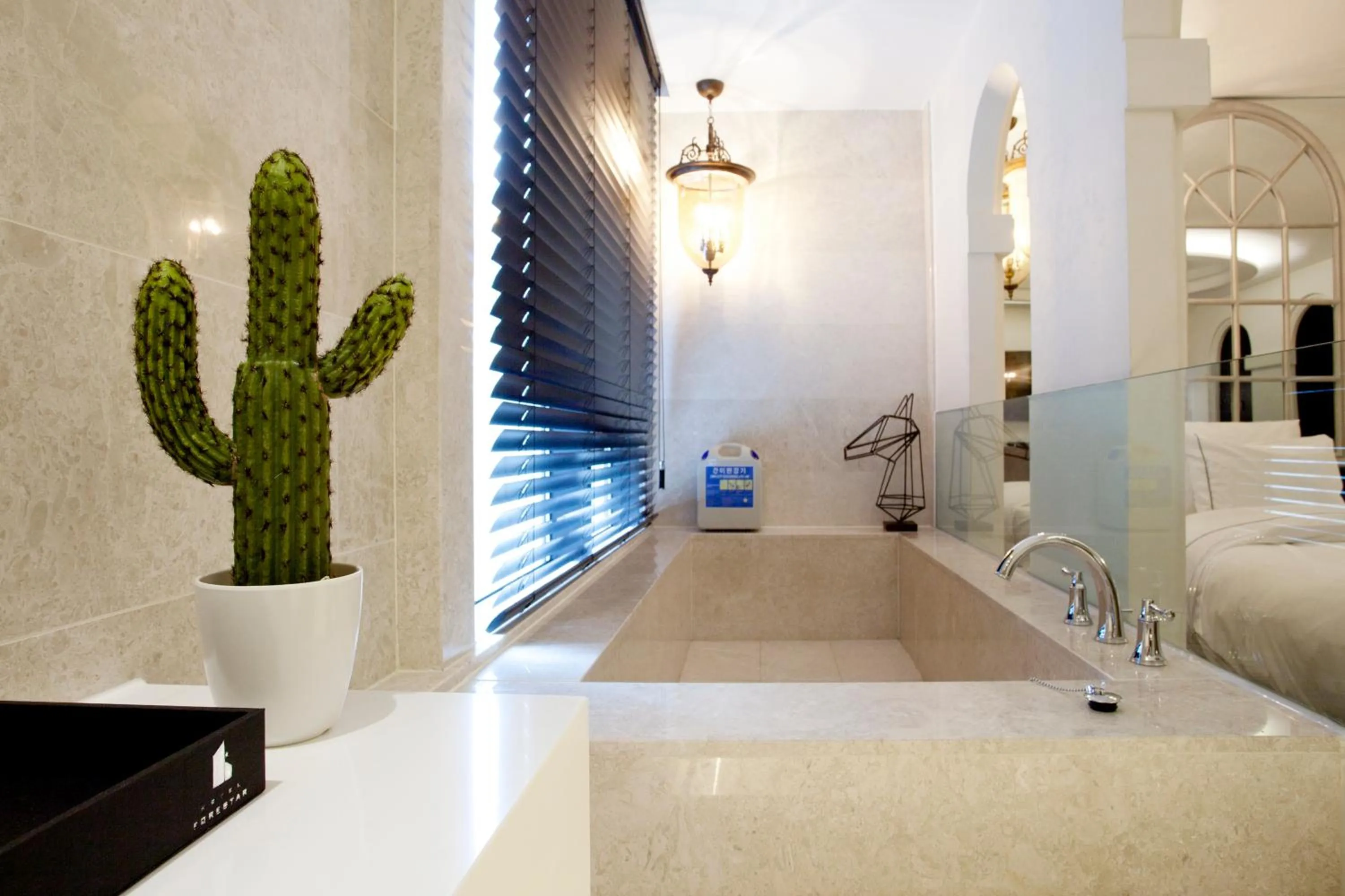 Decorative detail, Bed in Hotel Forestar