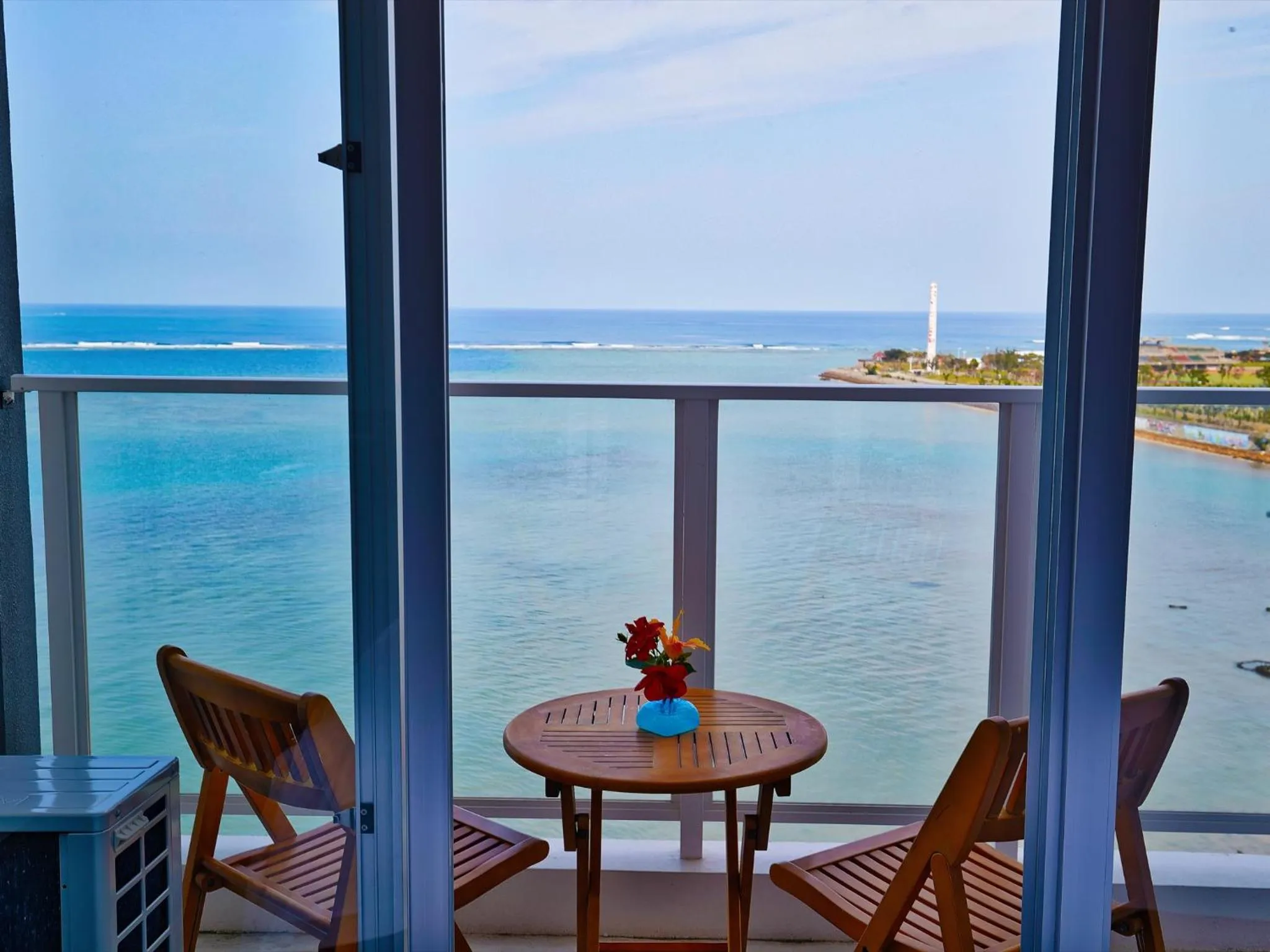 Balcony/Terrace in Beach Front Tower Mihama by DSH