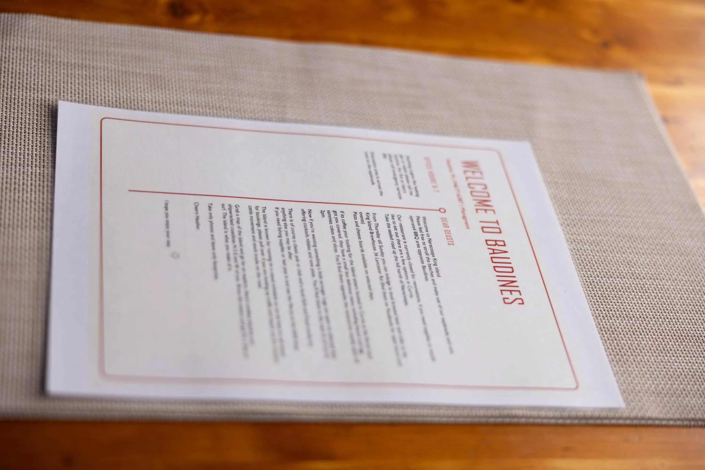 Baudins Accommodation