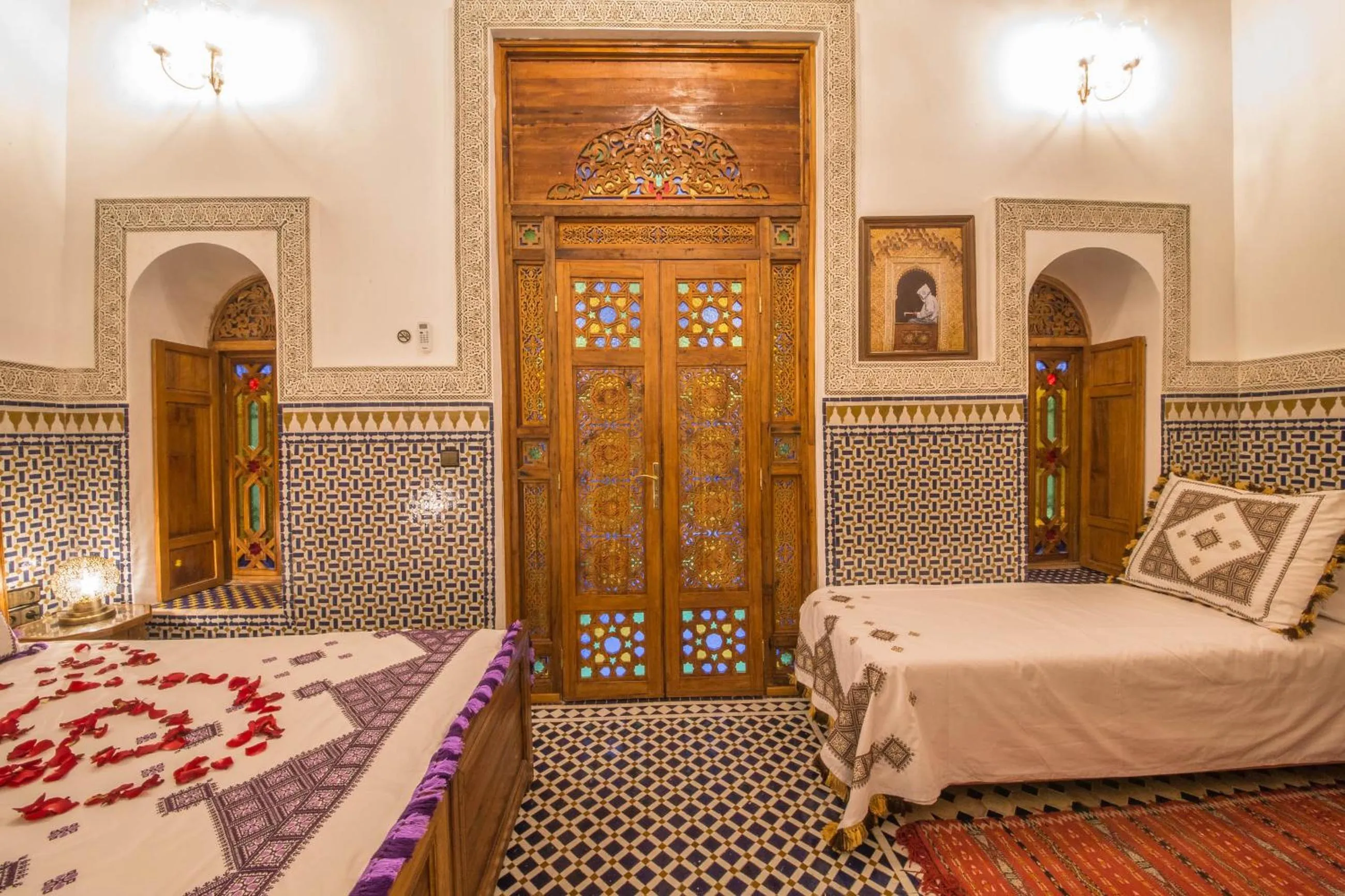 Bed in Riad Ouliya