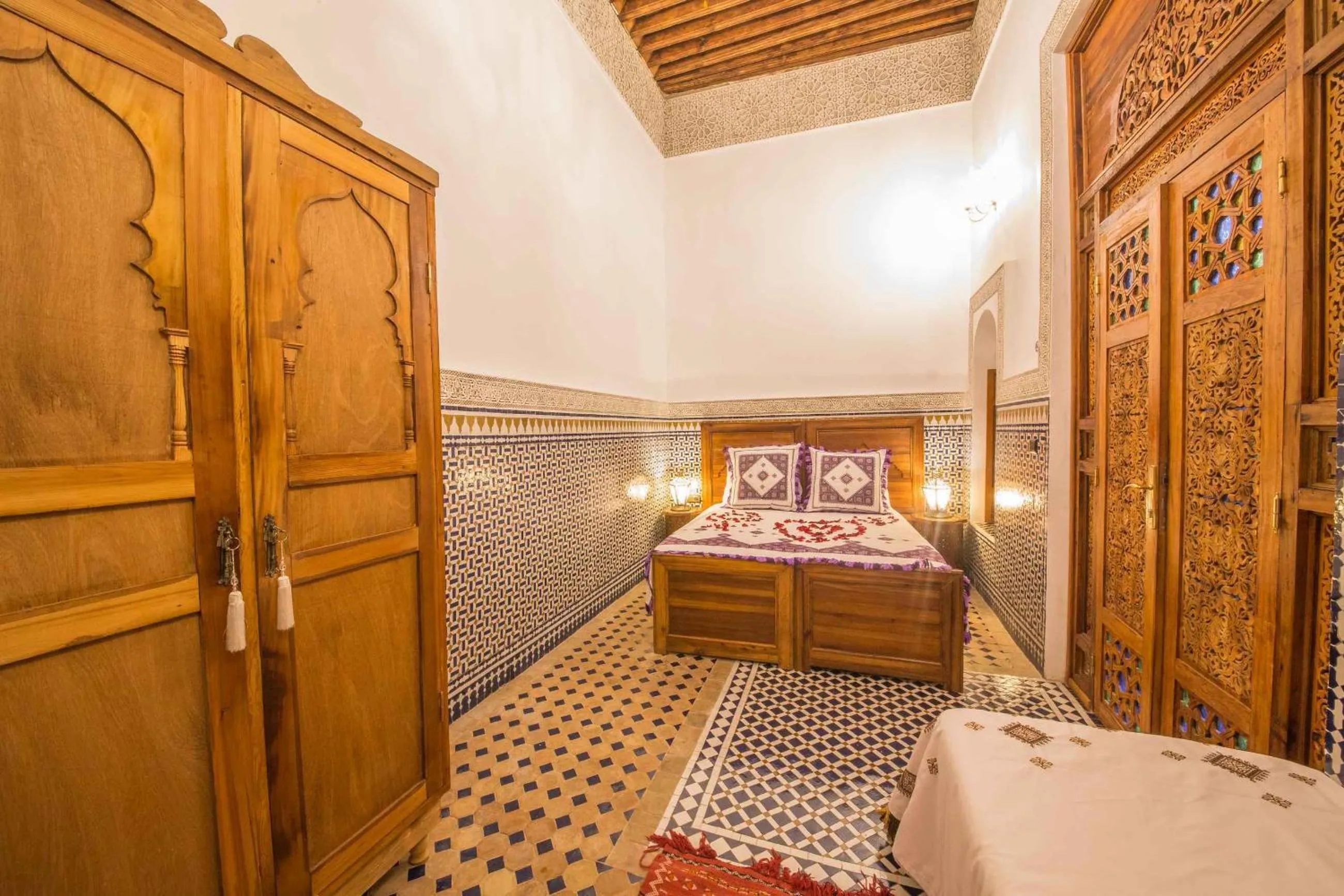 Bed in Riad Ouliya