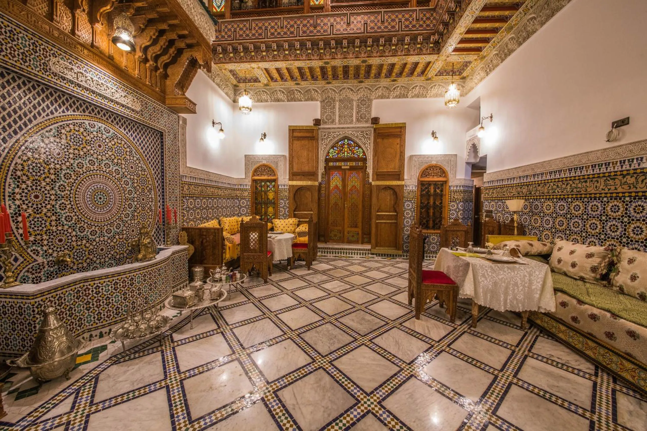 Seating area in Riad Ouliya