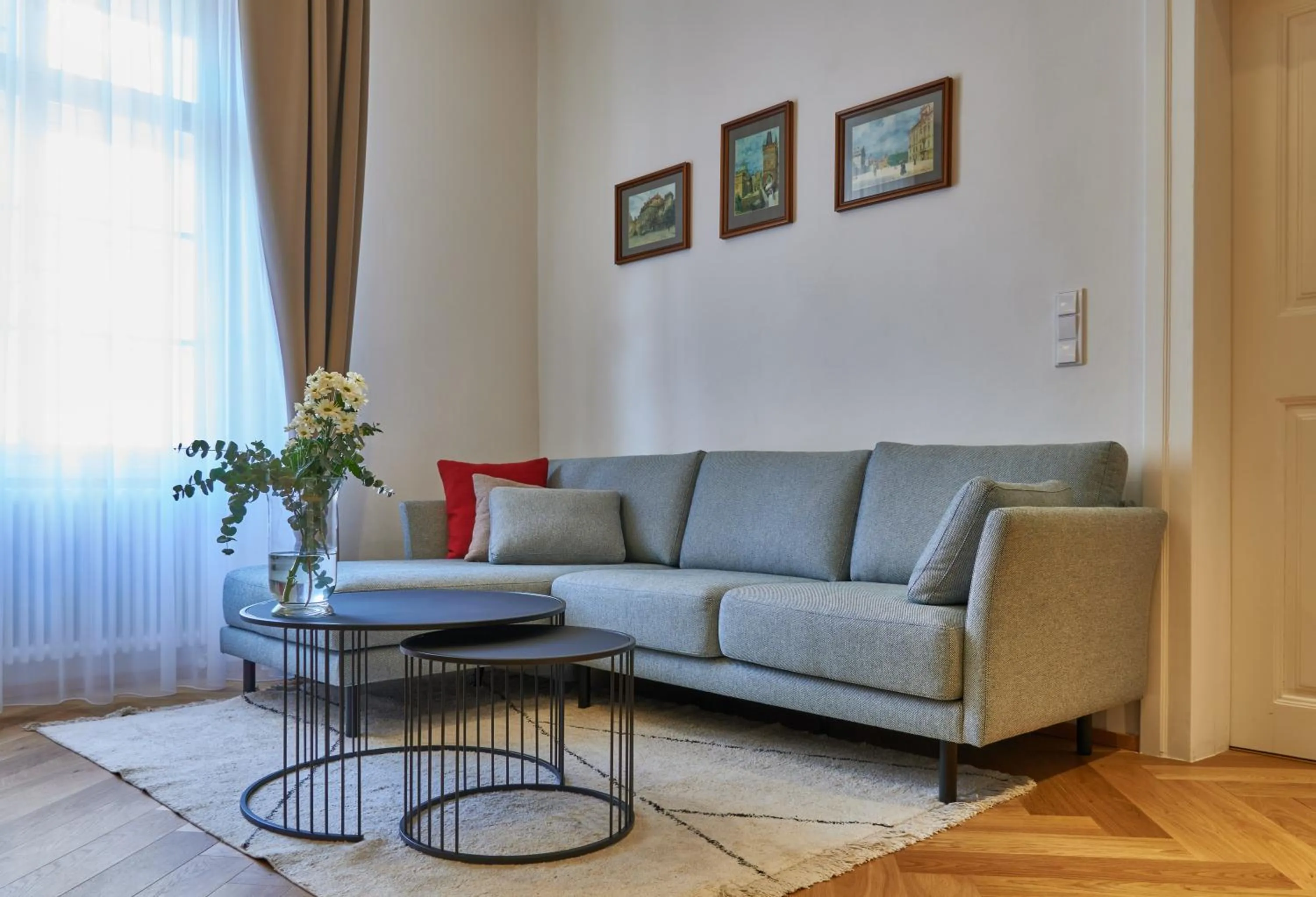 Living room in Three Golden Crowns Apartments