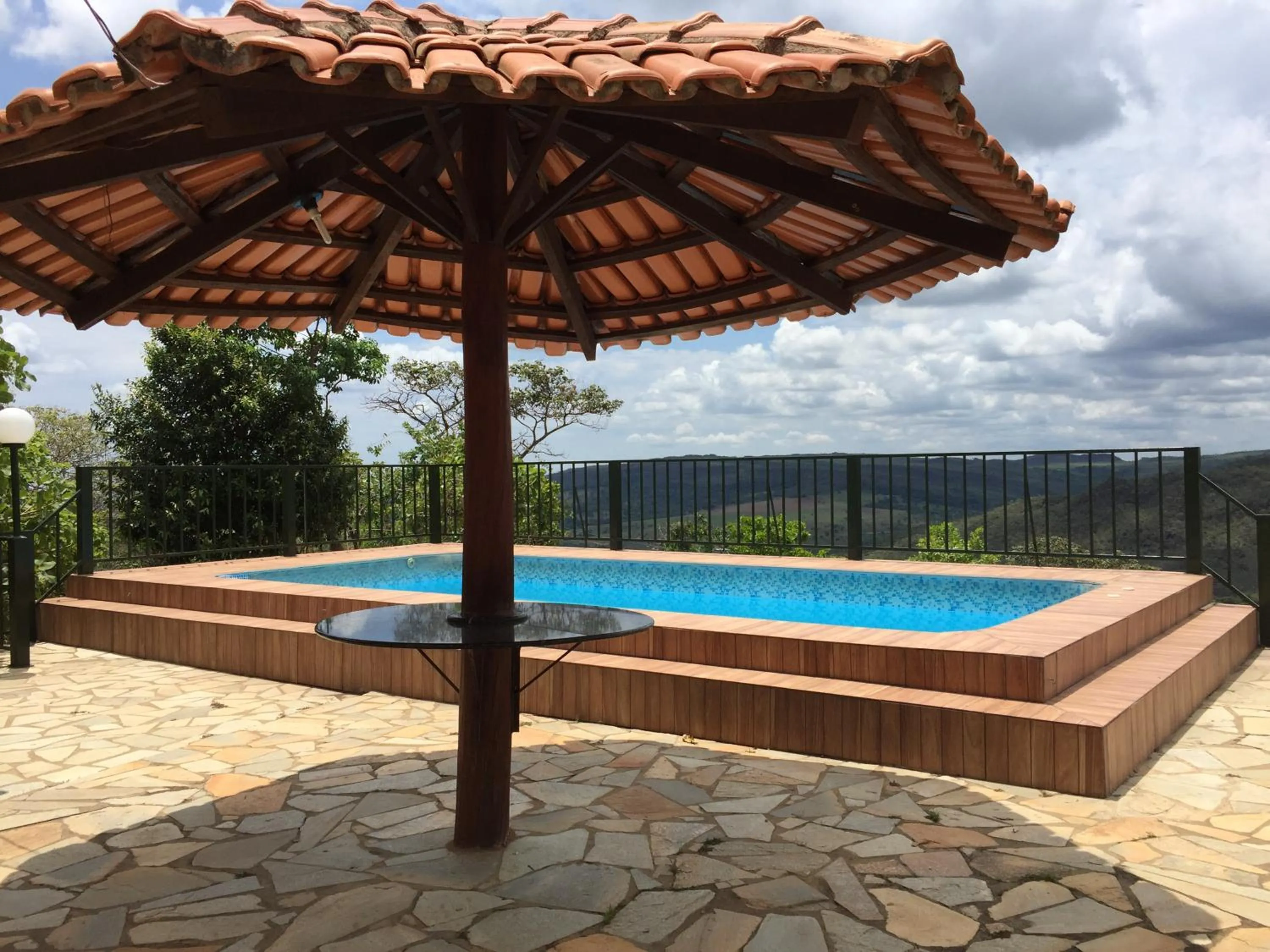 Pool view in Pousada Recanto das Pedras São Leopoldo