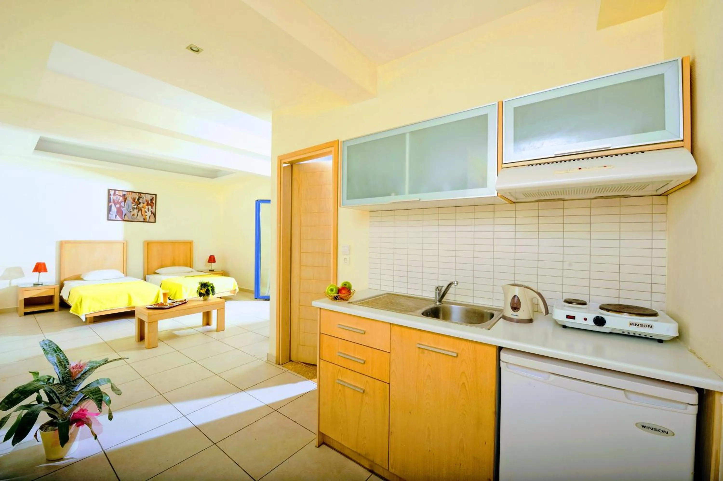 Kitchen or kitchenette in Hermes Hotel