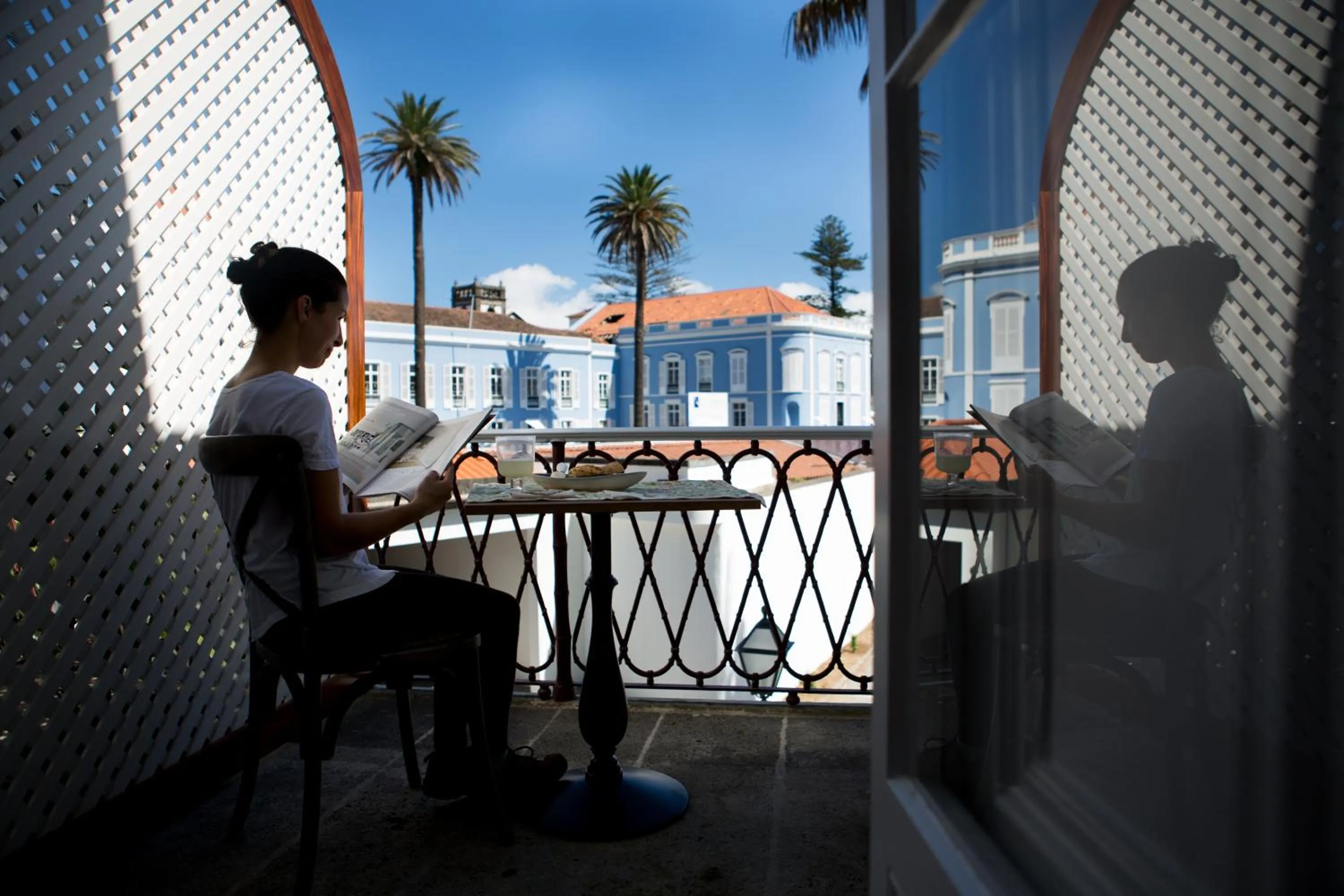 Balcony/Terrace in Casa das Palmeiras Charming House - Azores 1901