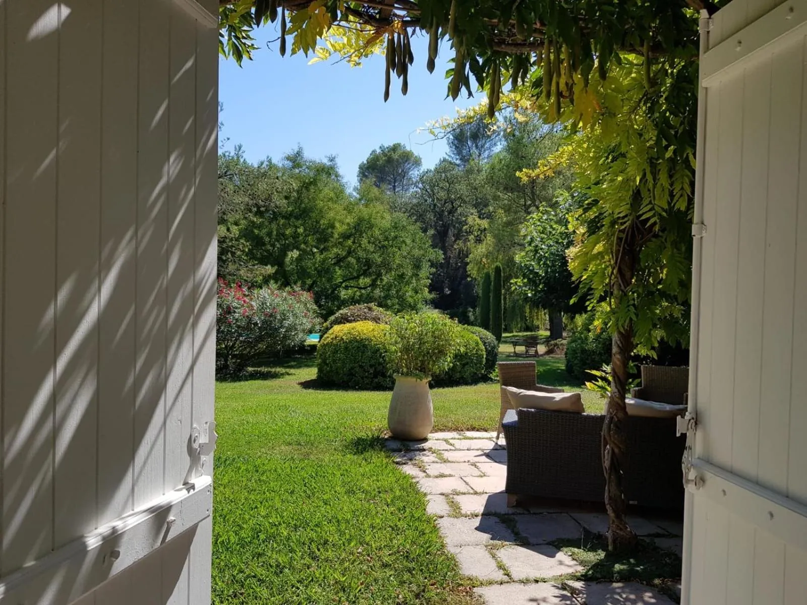 Garden view in Villa de Miha