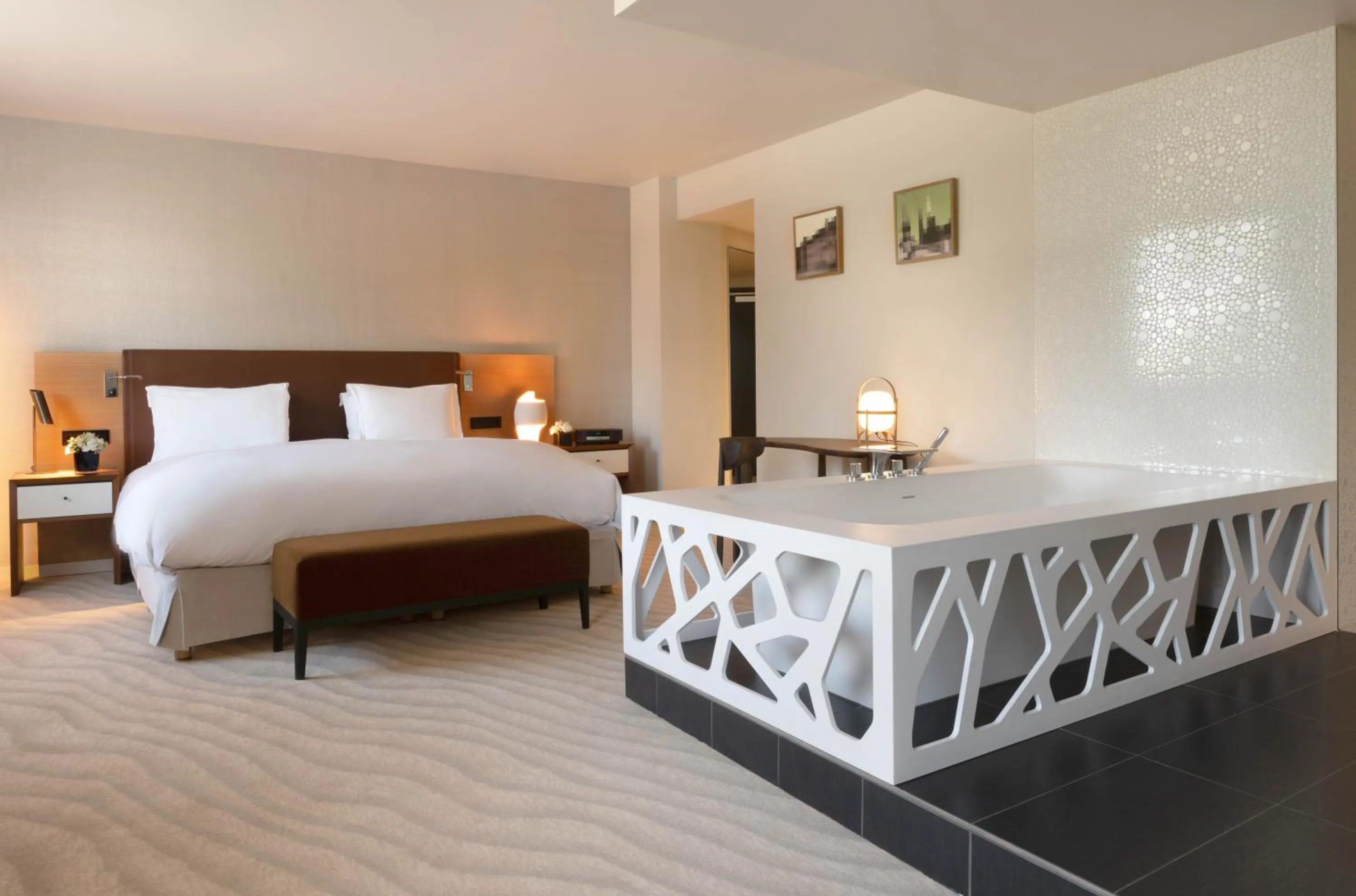 Bed in Sofitel Luxembourg Le Grand Ducal