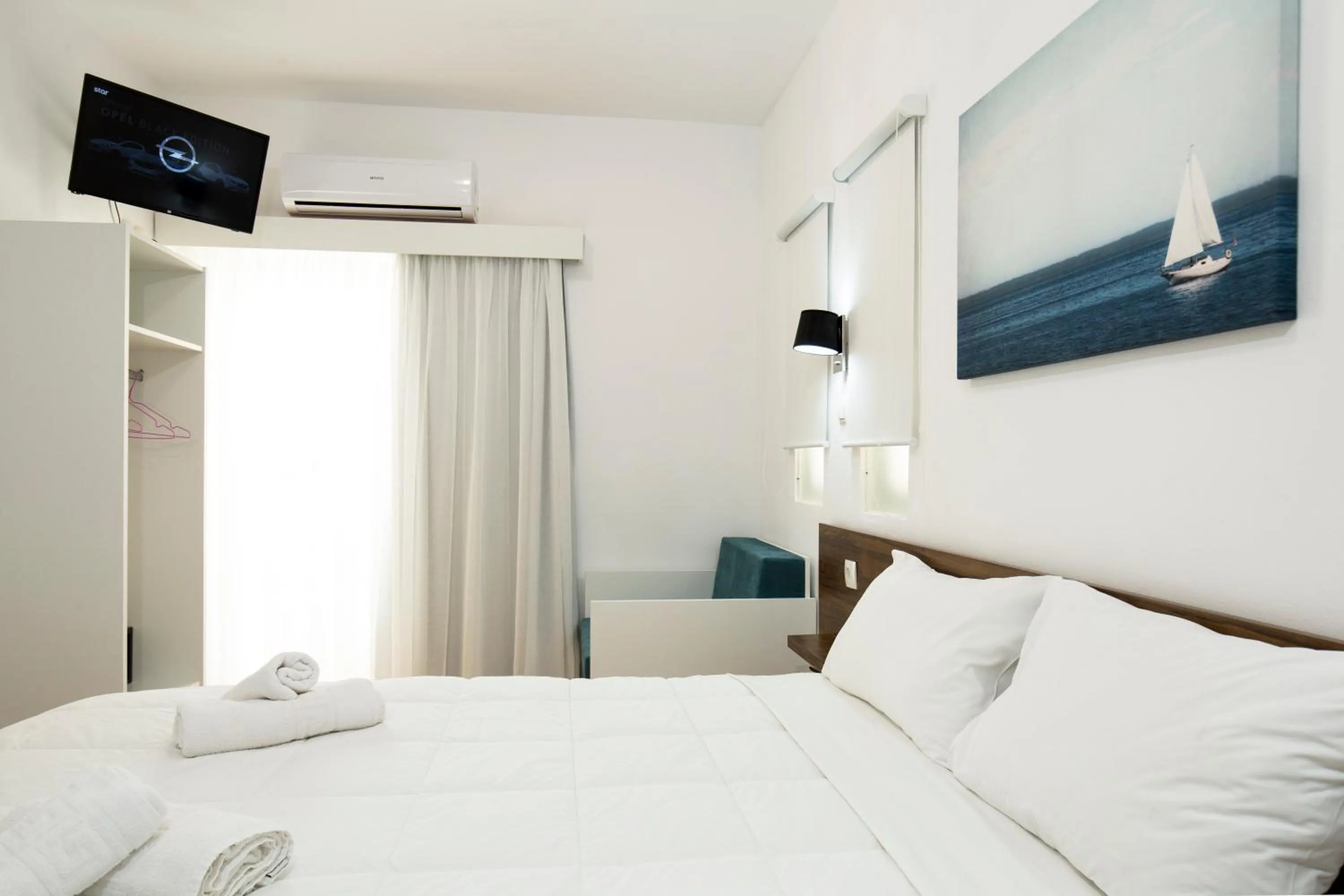 Bedroom, Bed in Kissamia - Self Check In Only - Next to Night Clubs