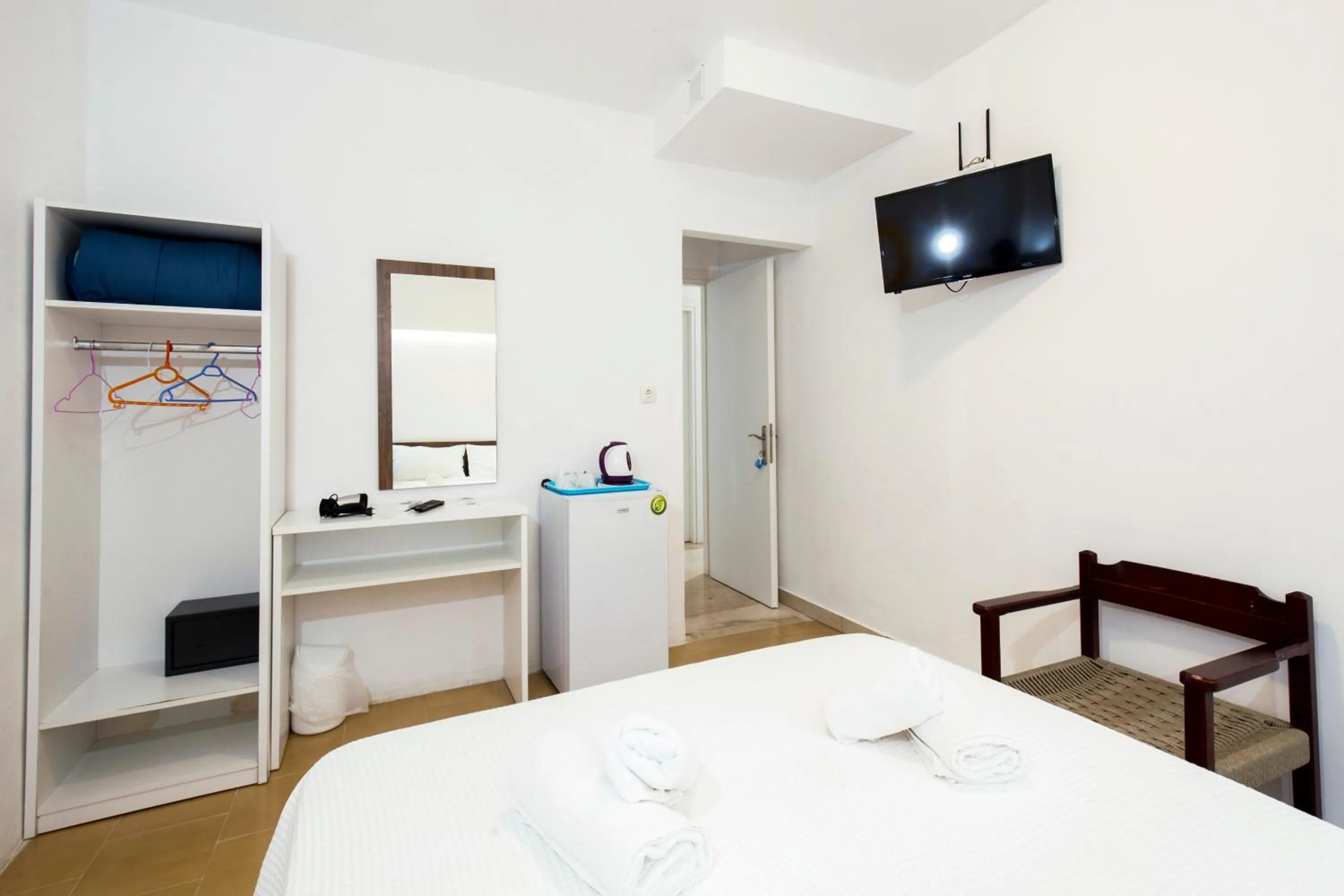 Bedroom, Bed in Kissamia - Self Check In Only - Next to Night Clubs