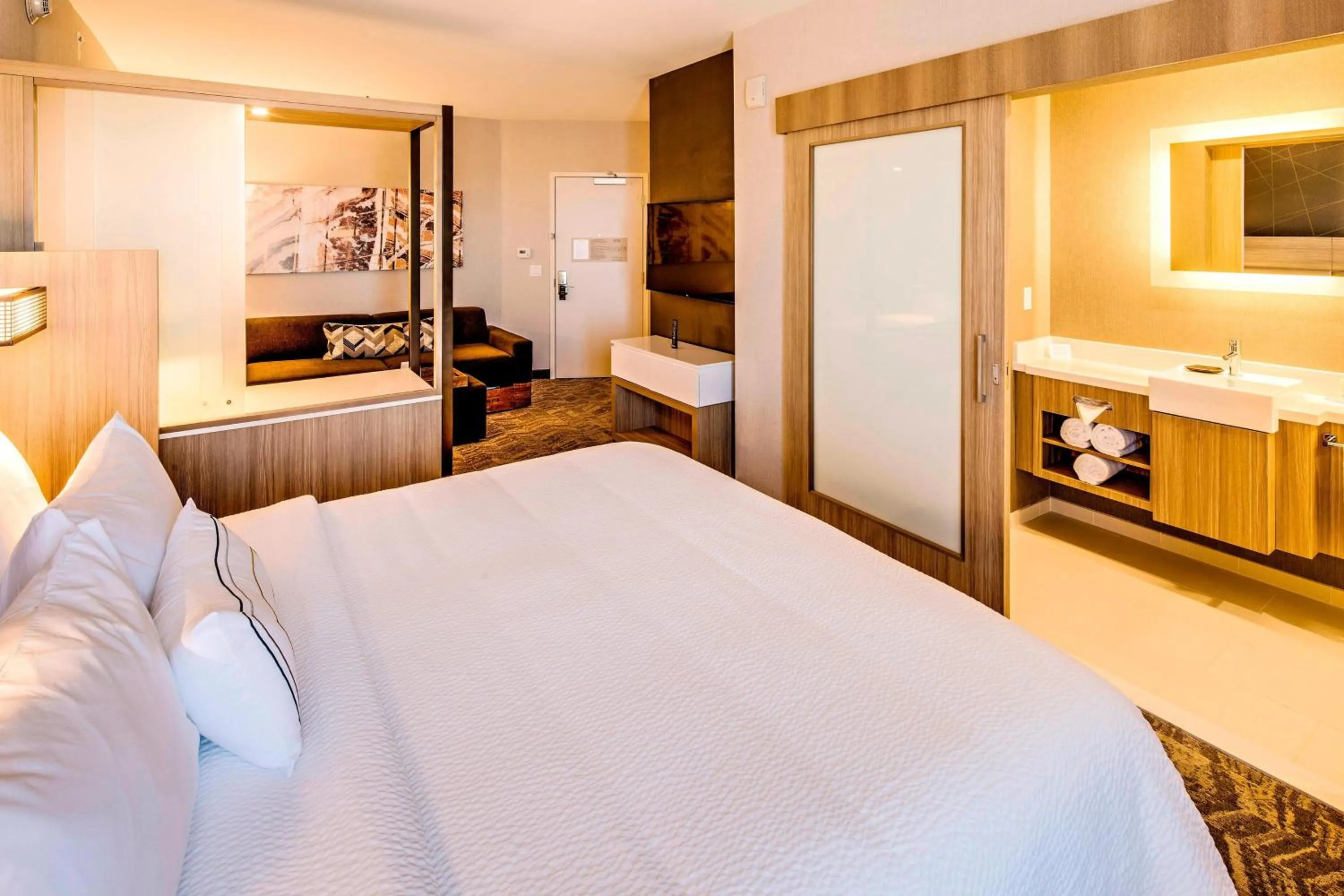 Bedroom, Bed in SpringHill Suites by Marriott Dayton Vandalia