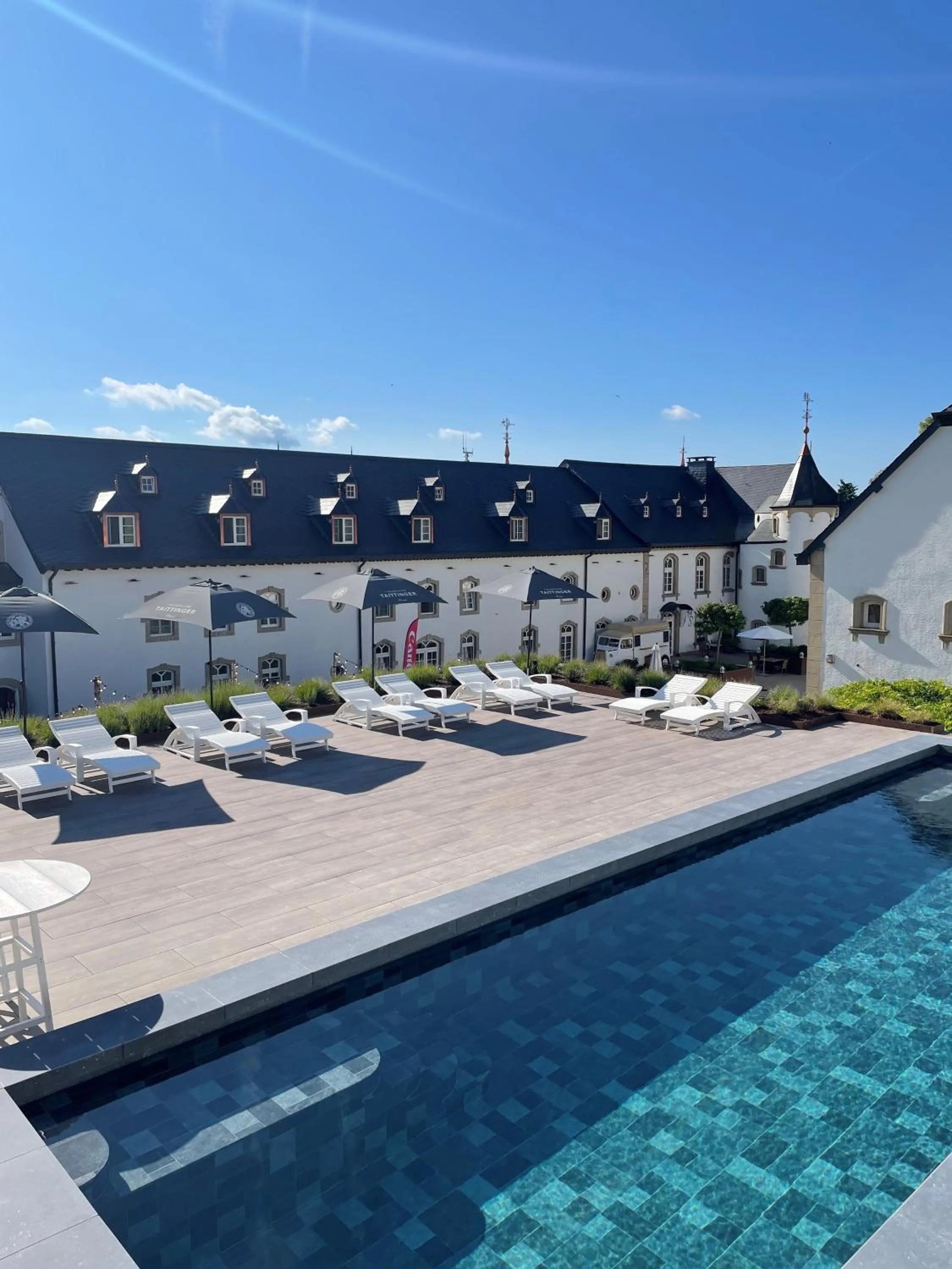 Pool view in Chateau d'Urspelt