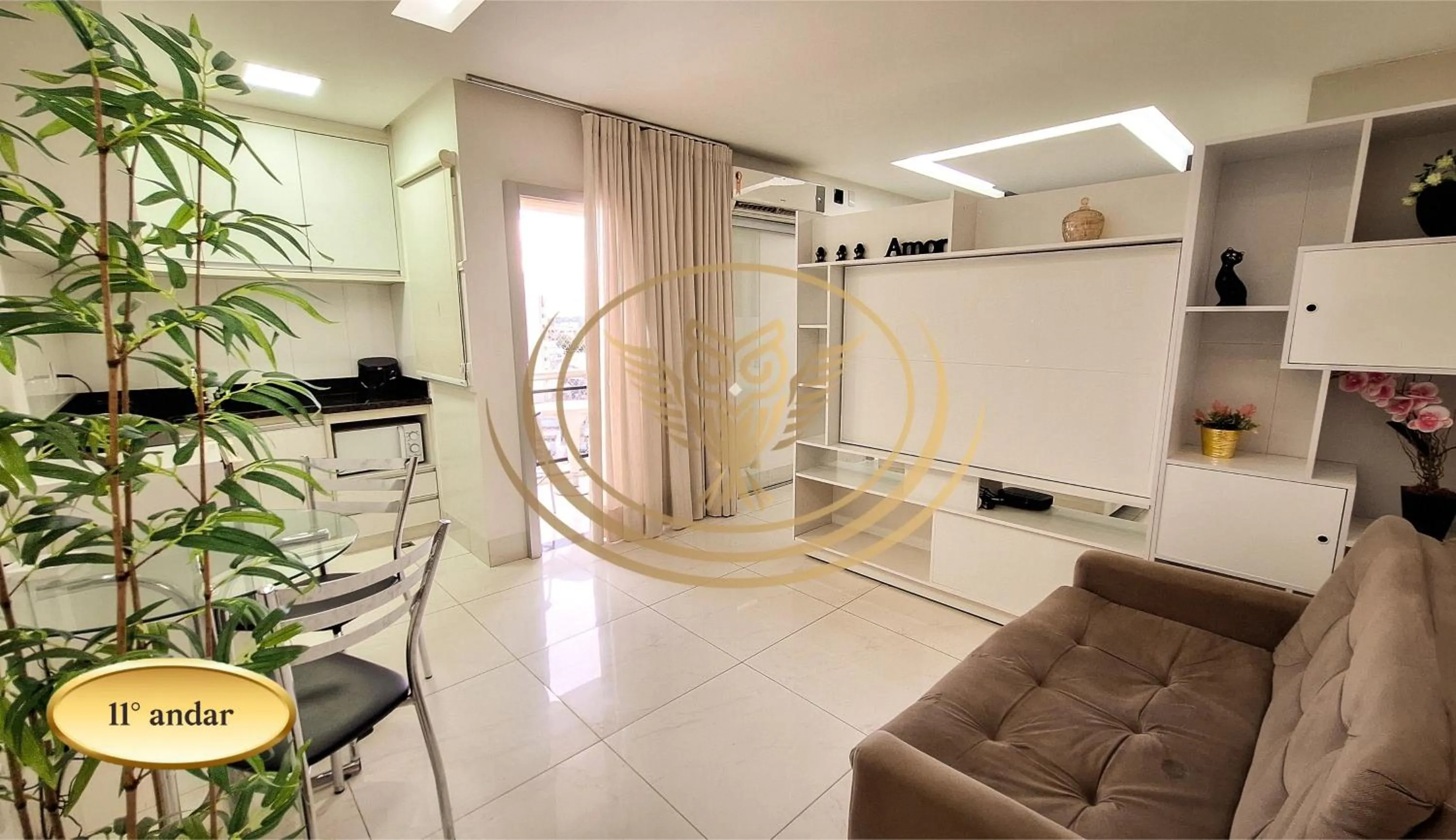 Kitchen or kitchenette in Coruja Imob - Flat Crystal Place