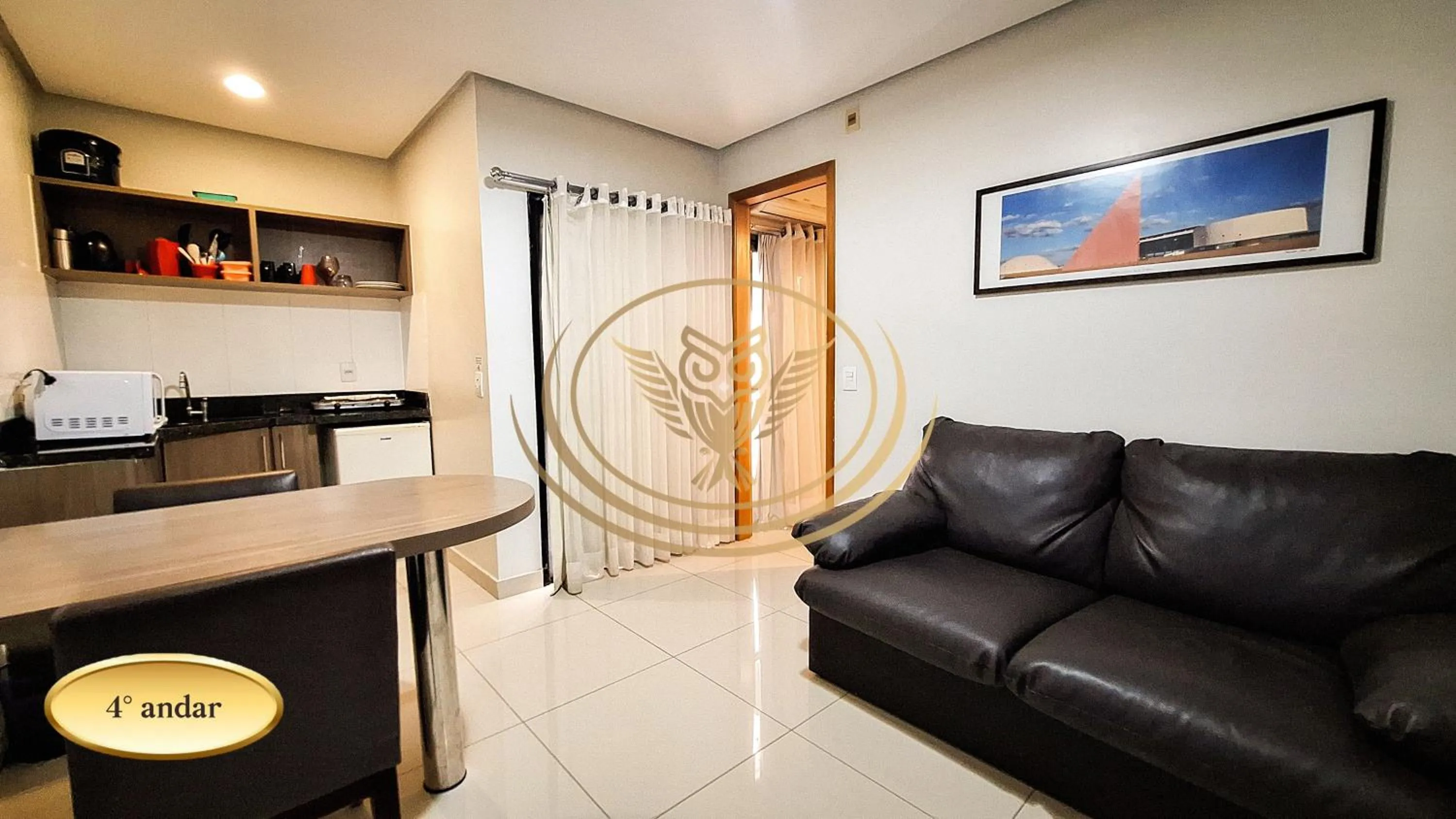 Kitchen or kitchenette in Coruja Imob - Flat Crystal Place