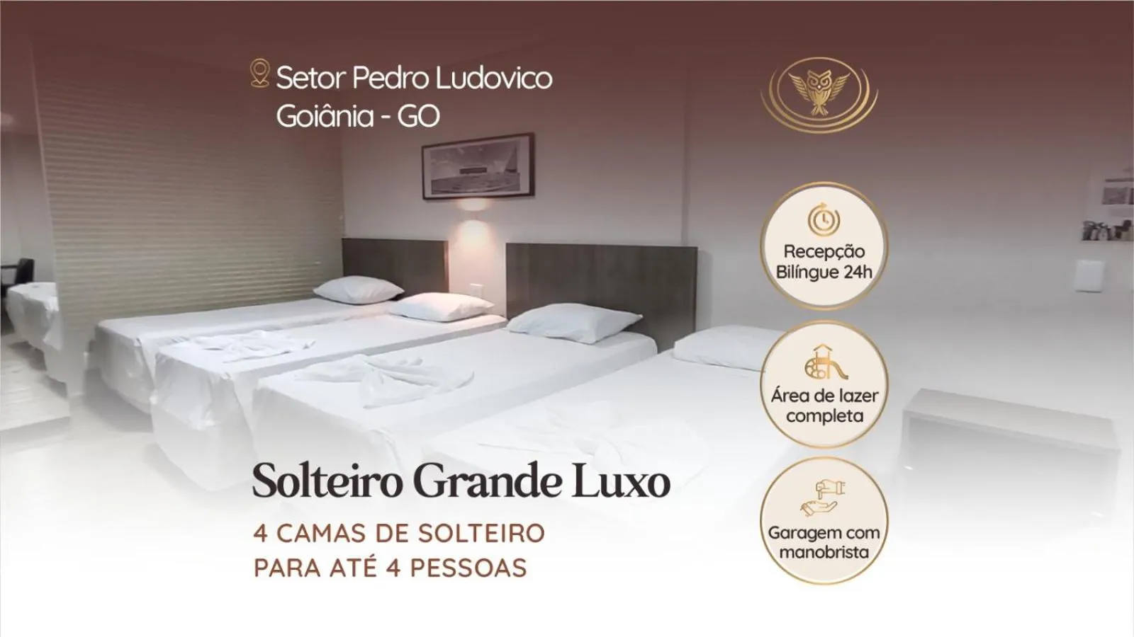 Text overlay, Bed in Coruja Imob - Flat Crystal Place