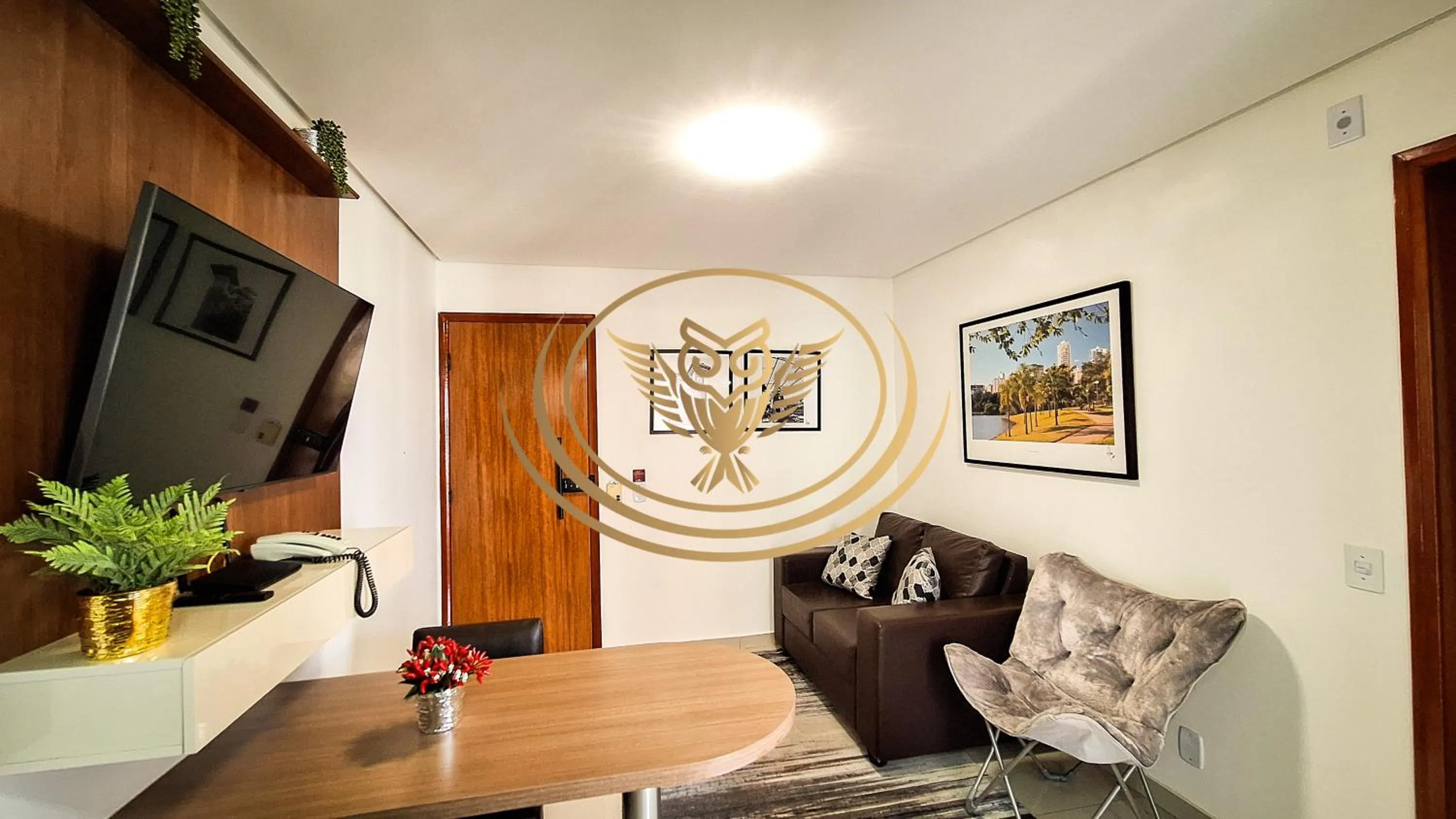 Communal lounge/ TV room in Coruja Imob - Flat Crystal Place