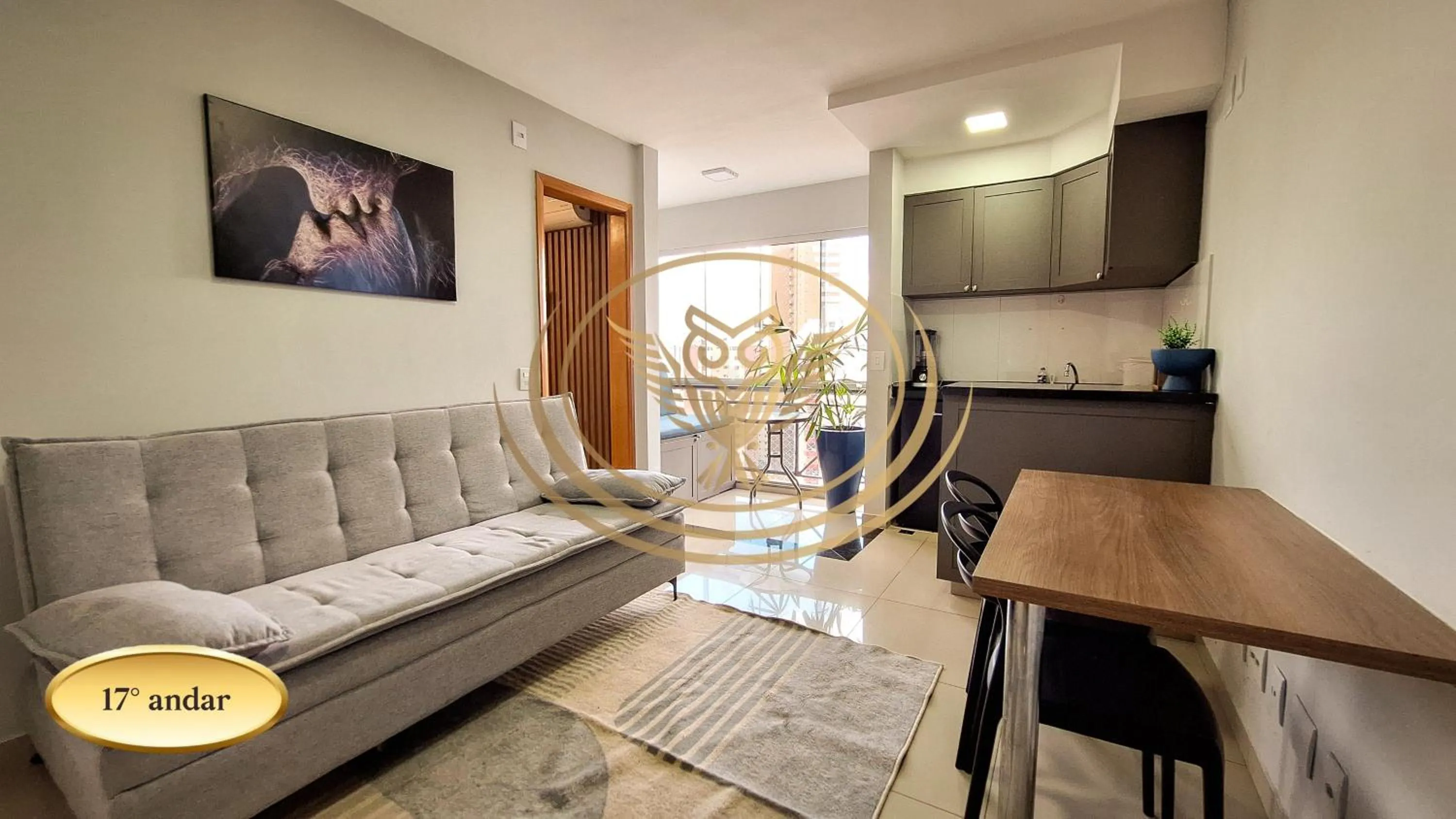 Kitchen or kitchenette in Coruja Imob - Flat Crystal Place