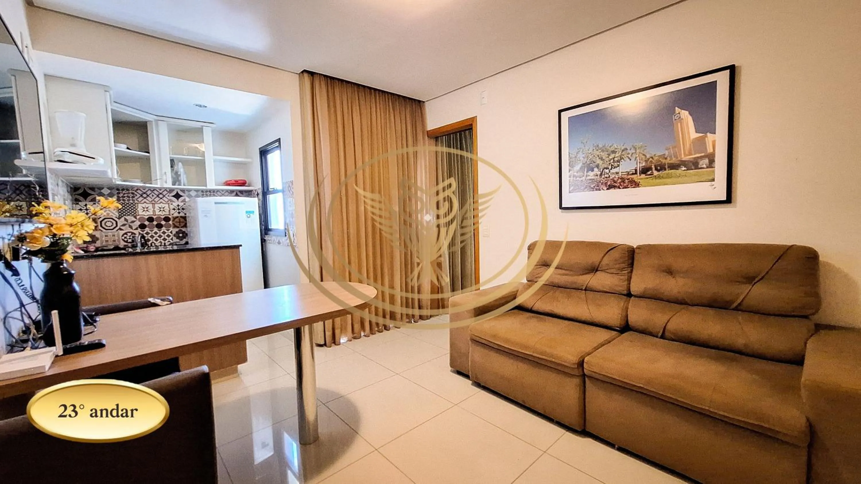 Living room in Coruja Imob - Flat Crystal Place