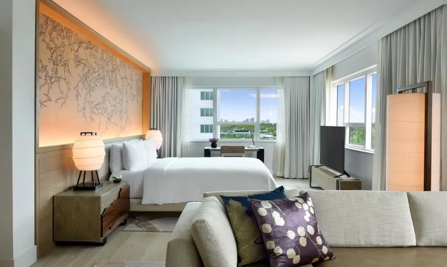 Bed in Nobu Hotel Miami Beach
