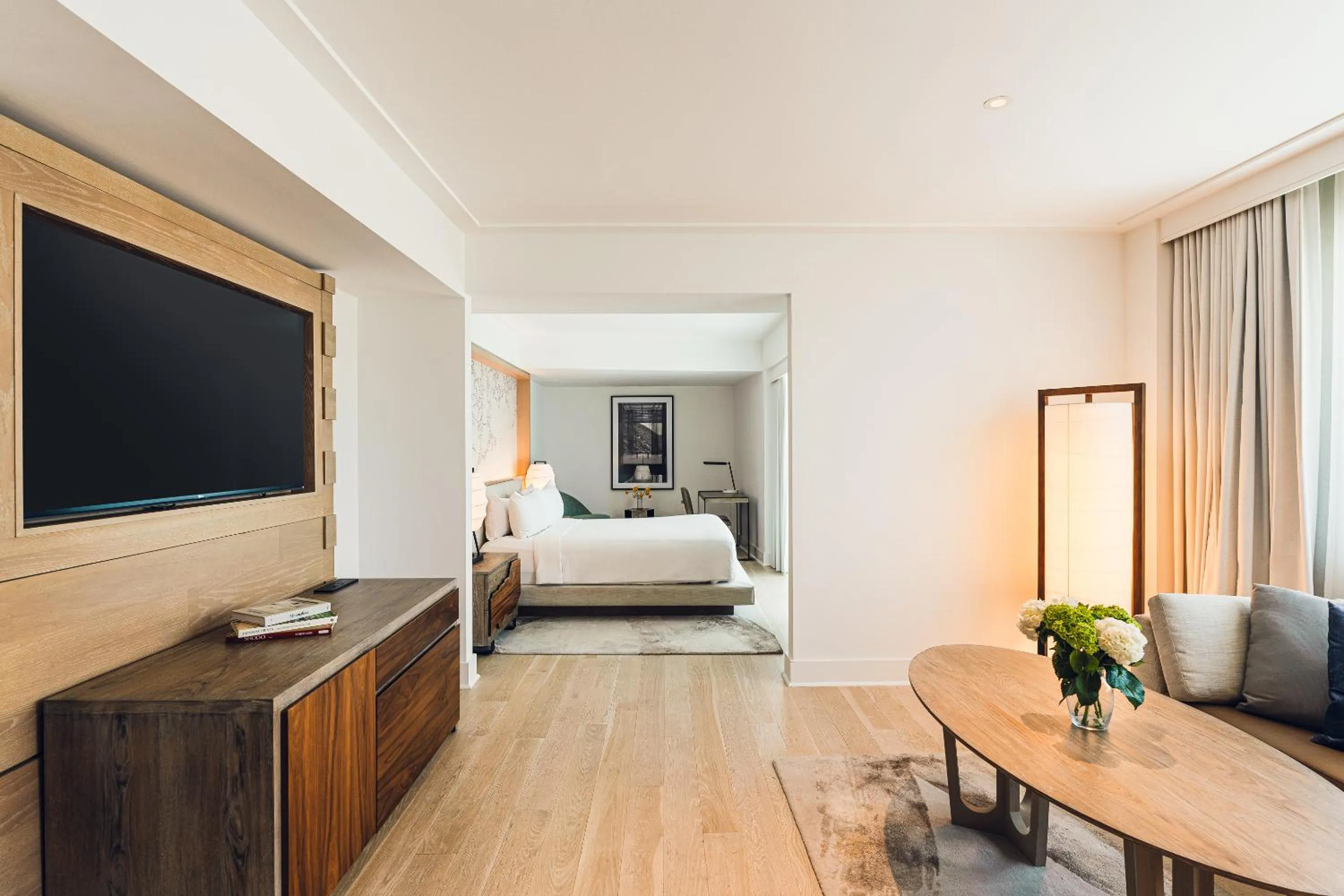 Living room, Bed in Nobu Hotel Miami Beach