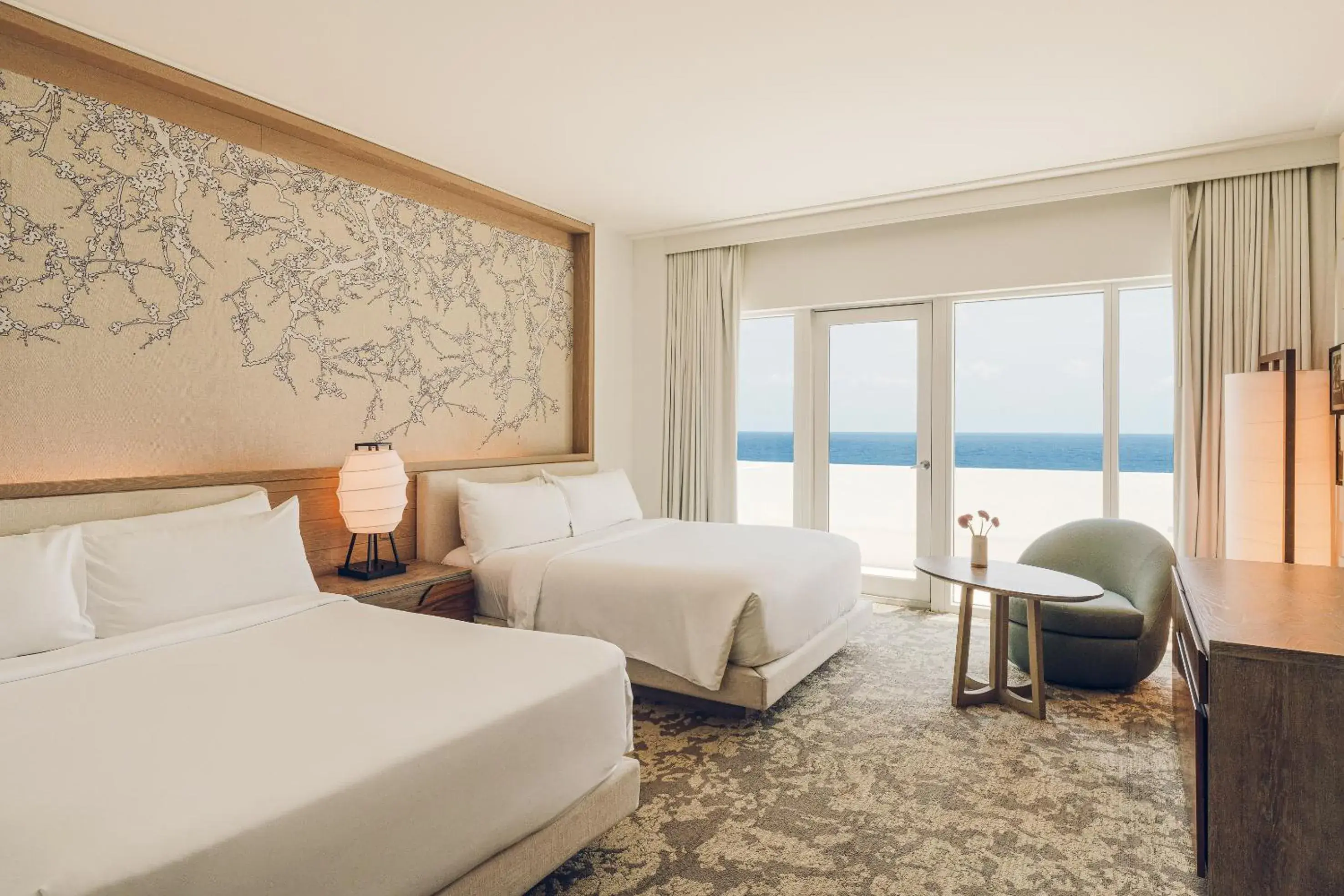 Deluxe Two Queen Beds - Ocean View in Nobu Hotel Miami Beach Deluxe Two Queen Beds - Ocean View in Nobu Hotel Miami Beach