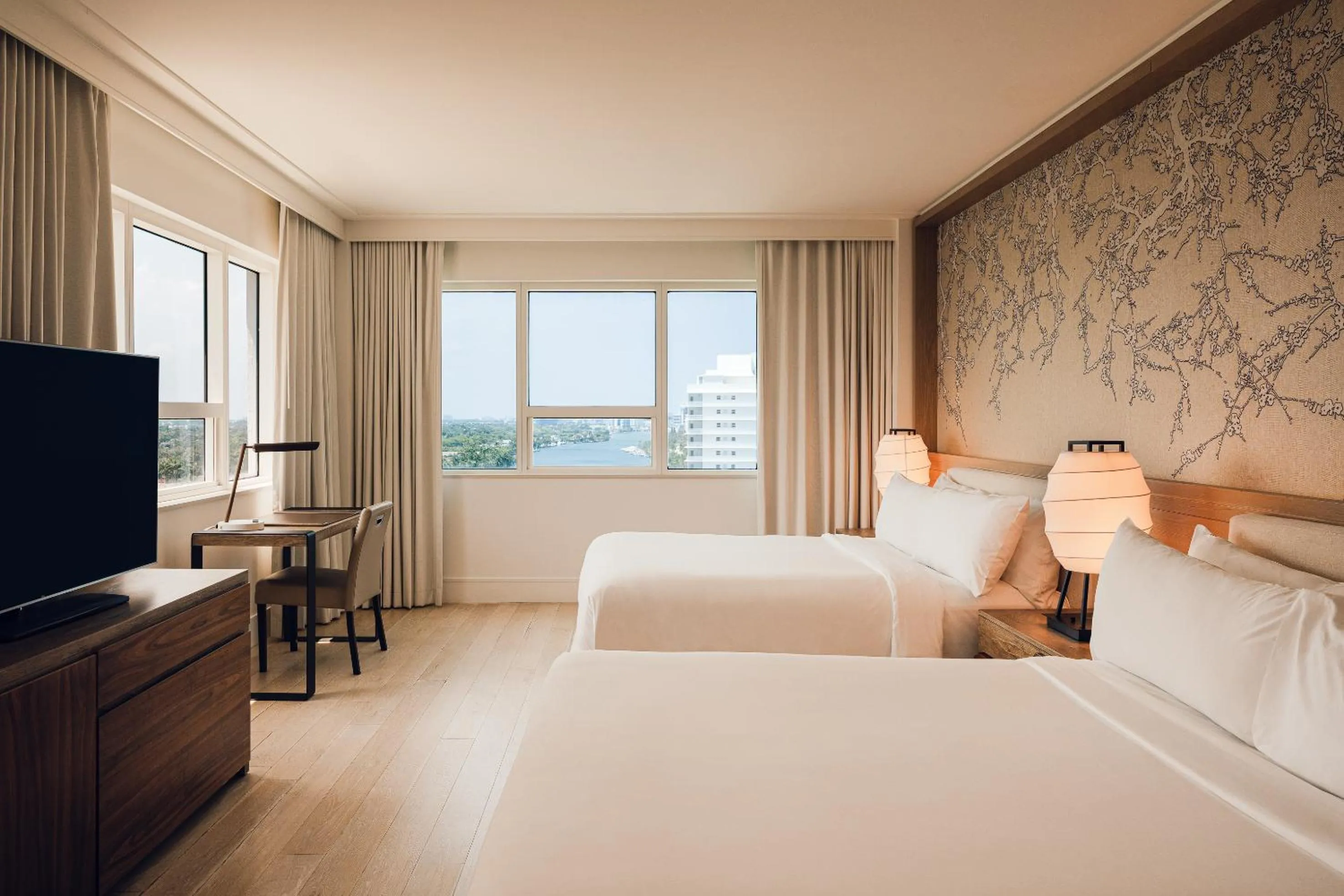 Bed in Nobu Hotel Miami Beach