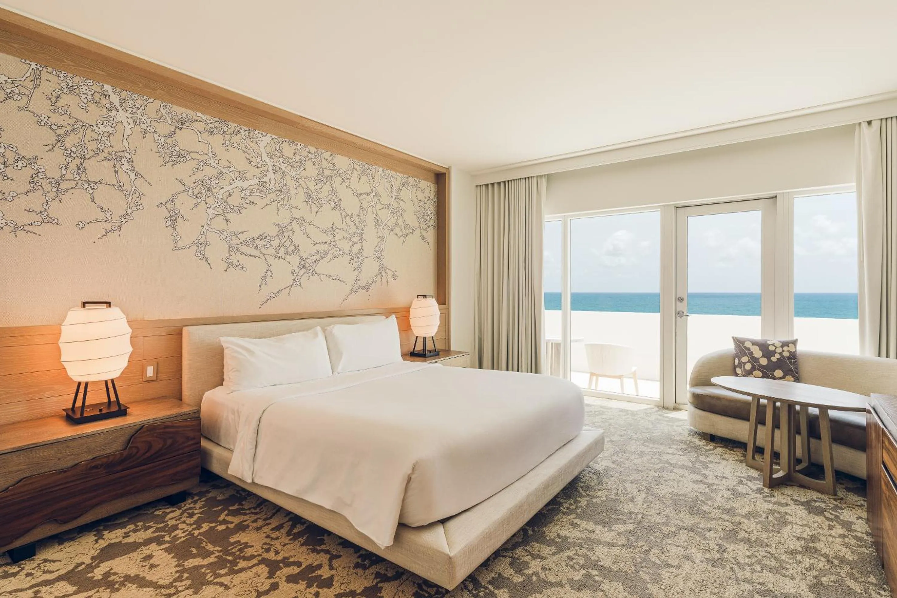 Bed in Nobu Hotel Miami Beach
