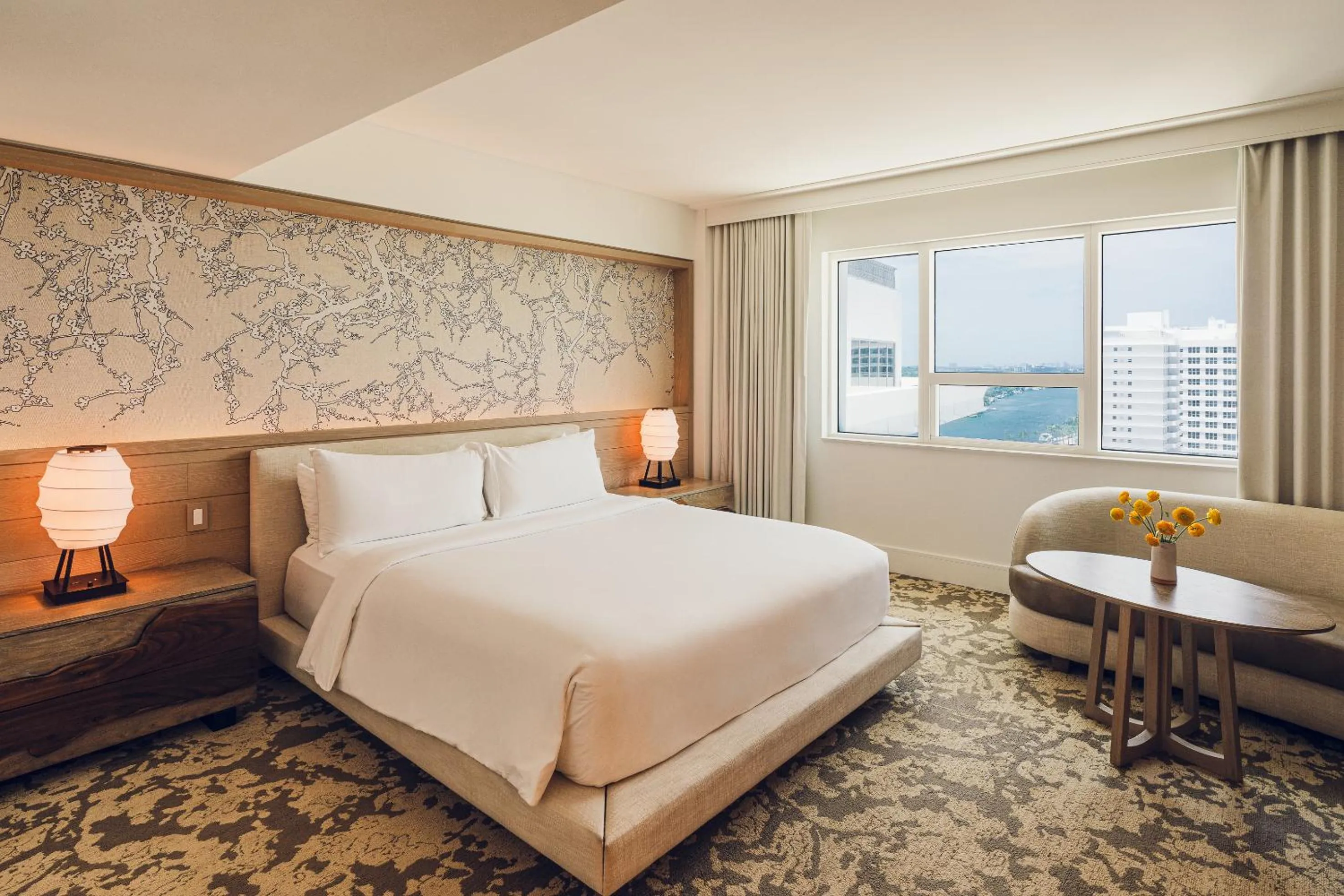 Bed in Nobu Hotel Miami Beach