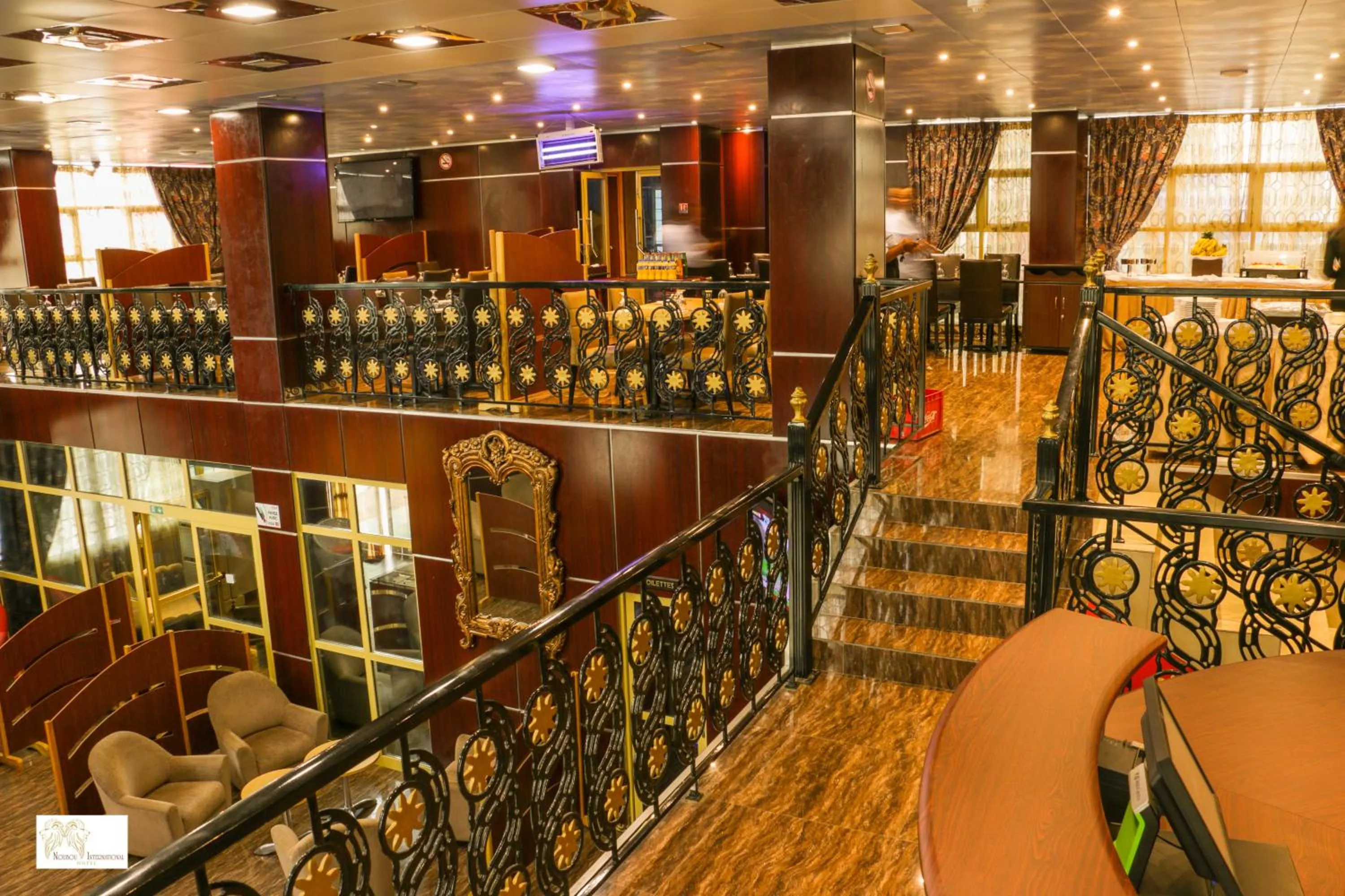 Dining area in Noubou International Hotel