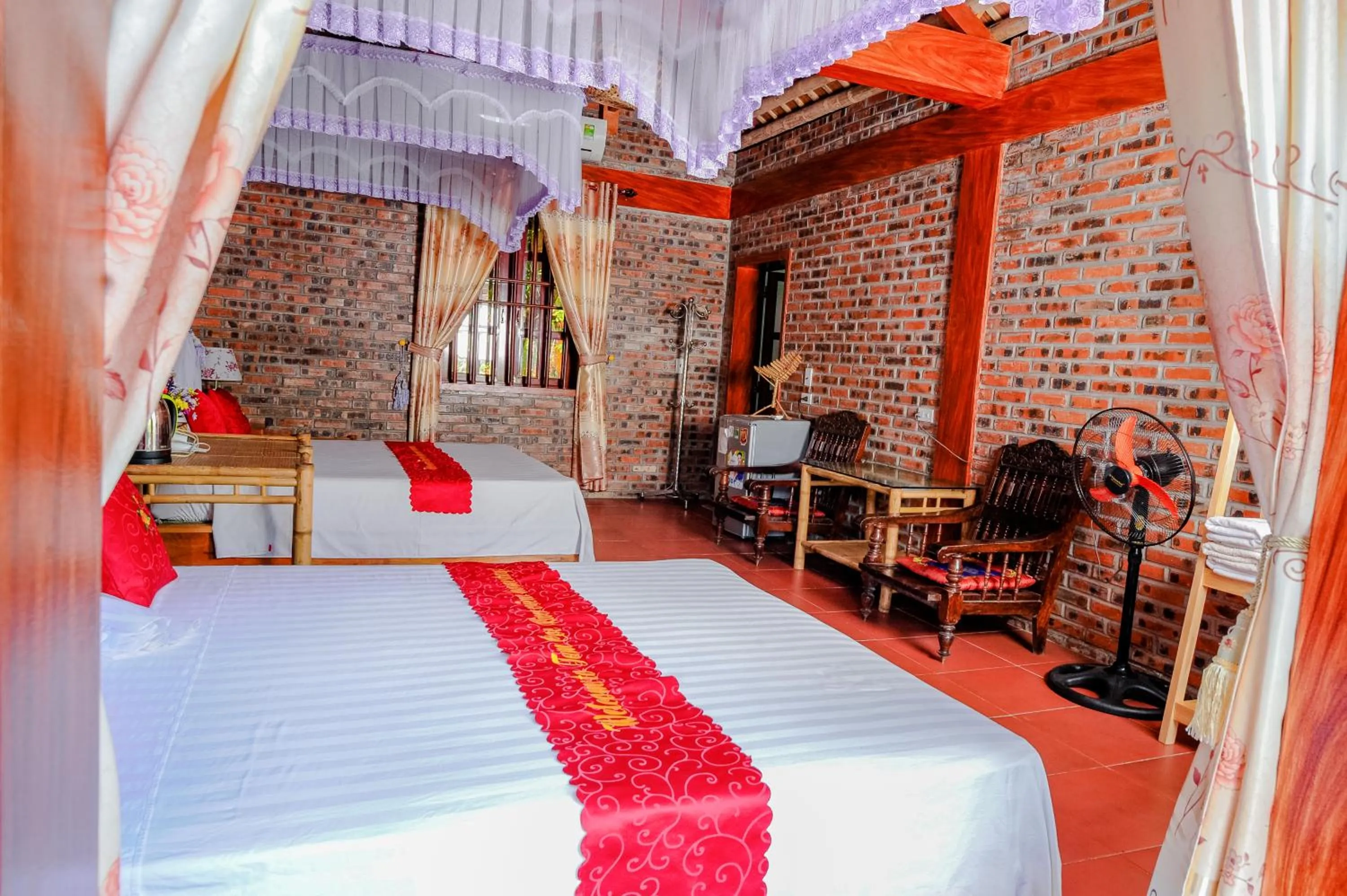 Bed in Tam Coc River View Homestay