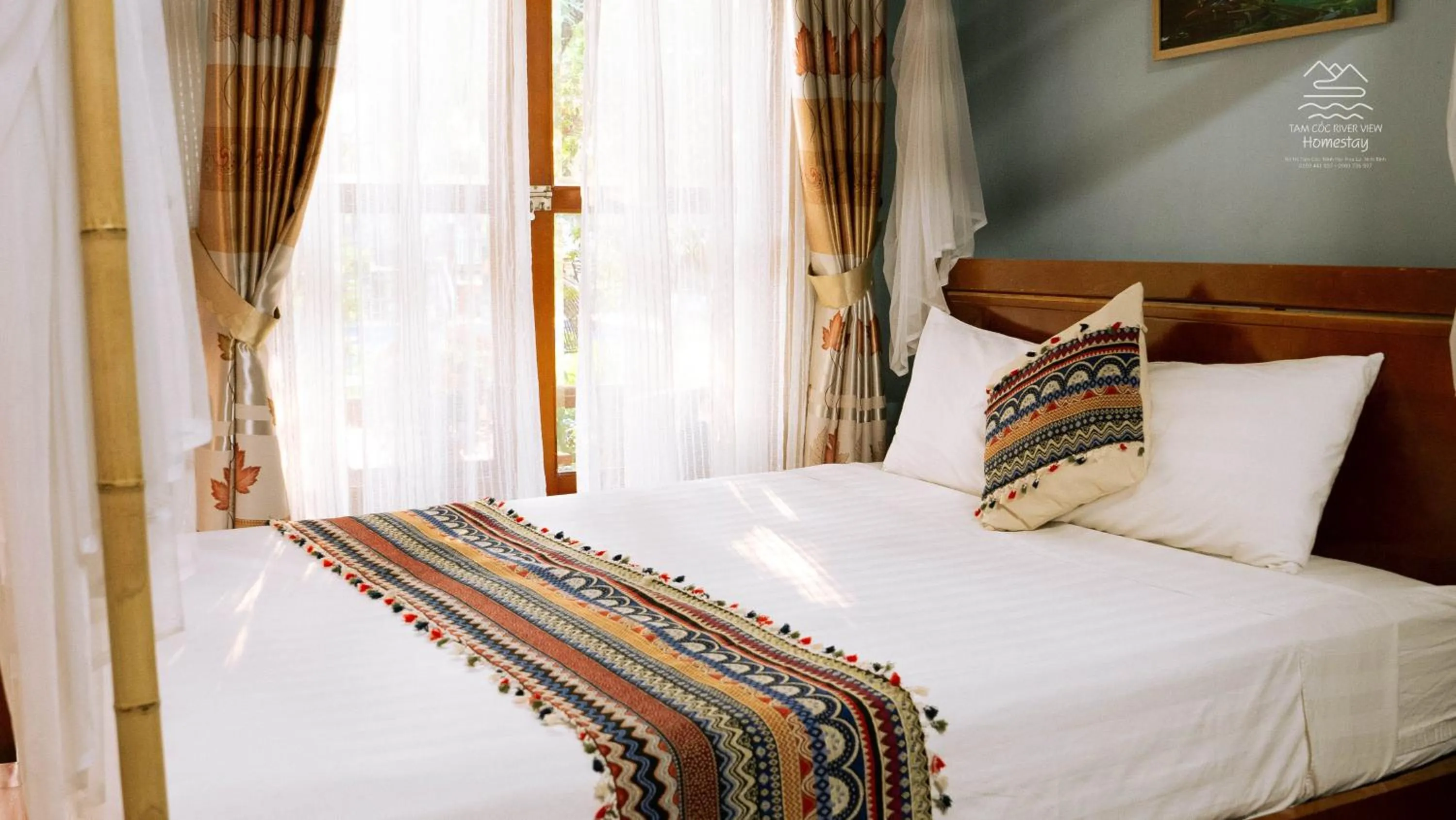 Bed in Tam Coc River View Homestay