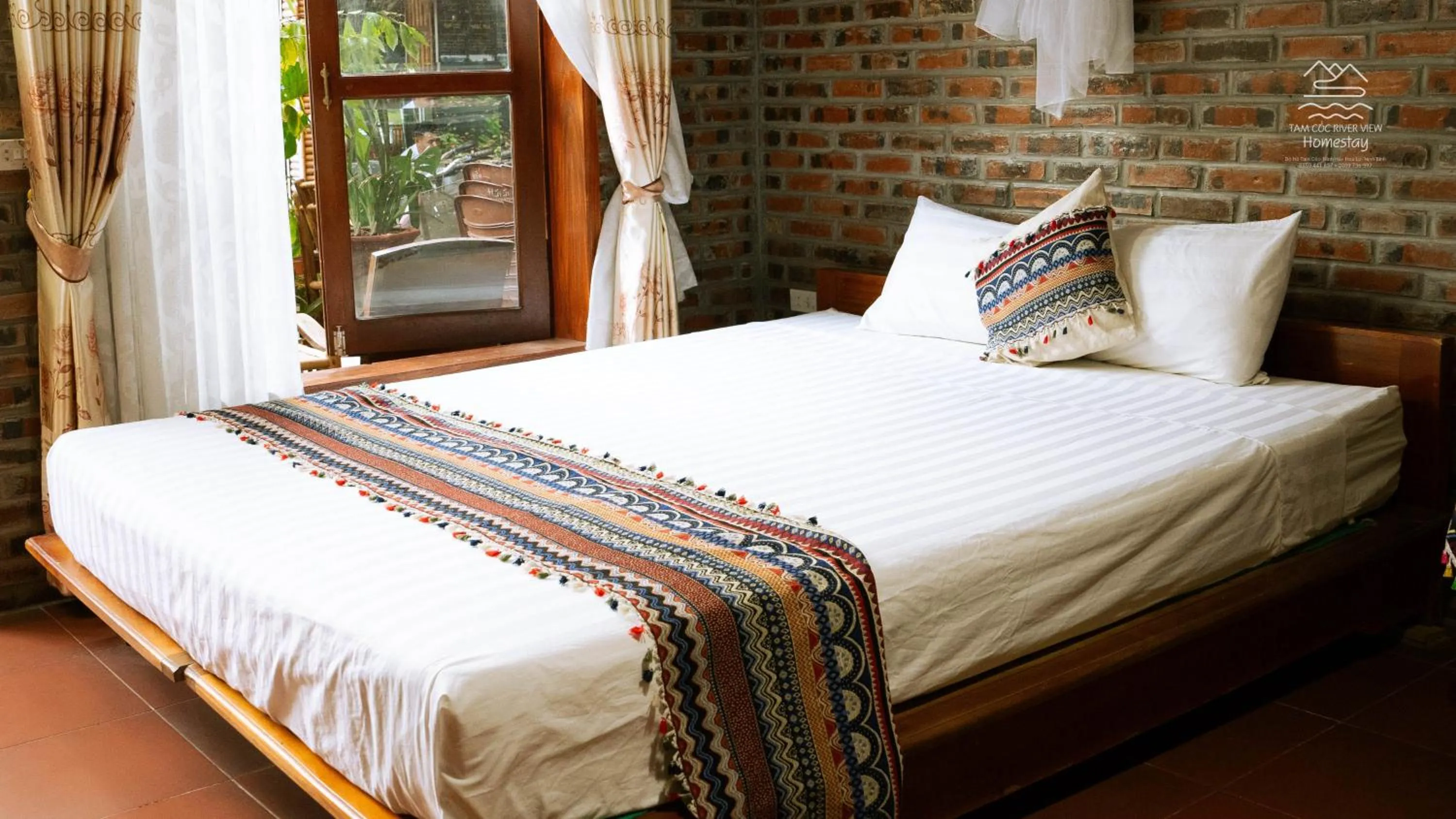 Bed in Tam Coc River View Homestay