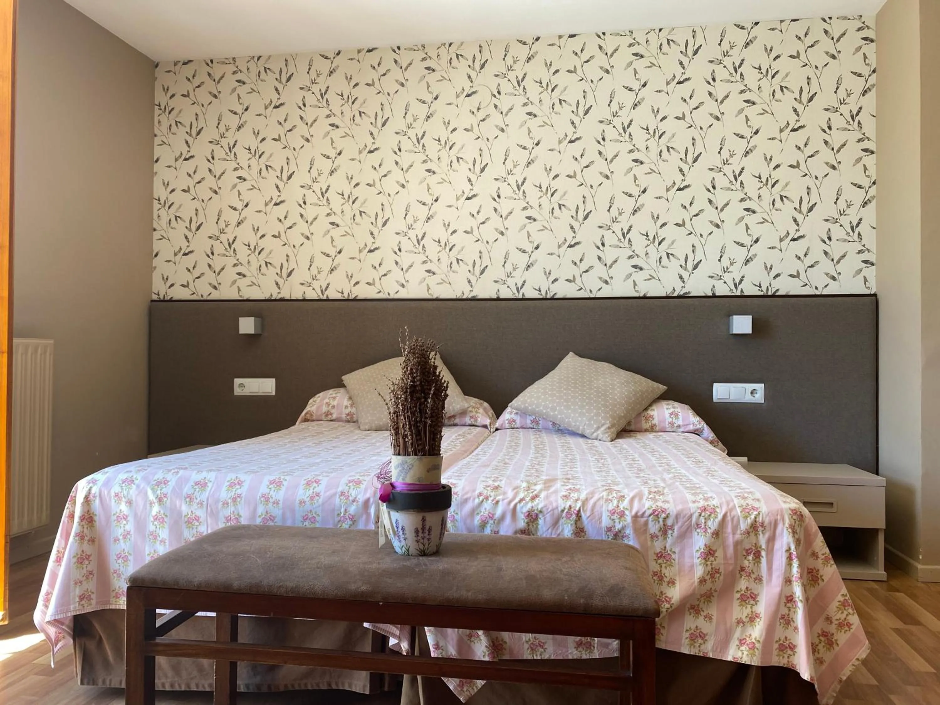 Bed in Hotel Esquirol