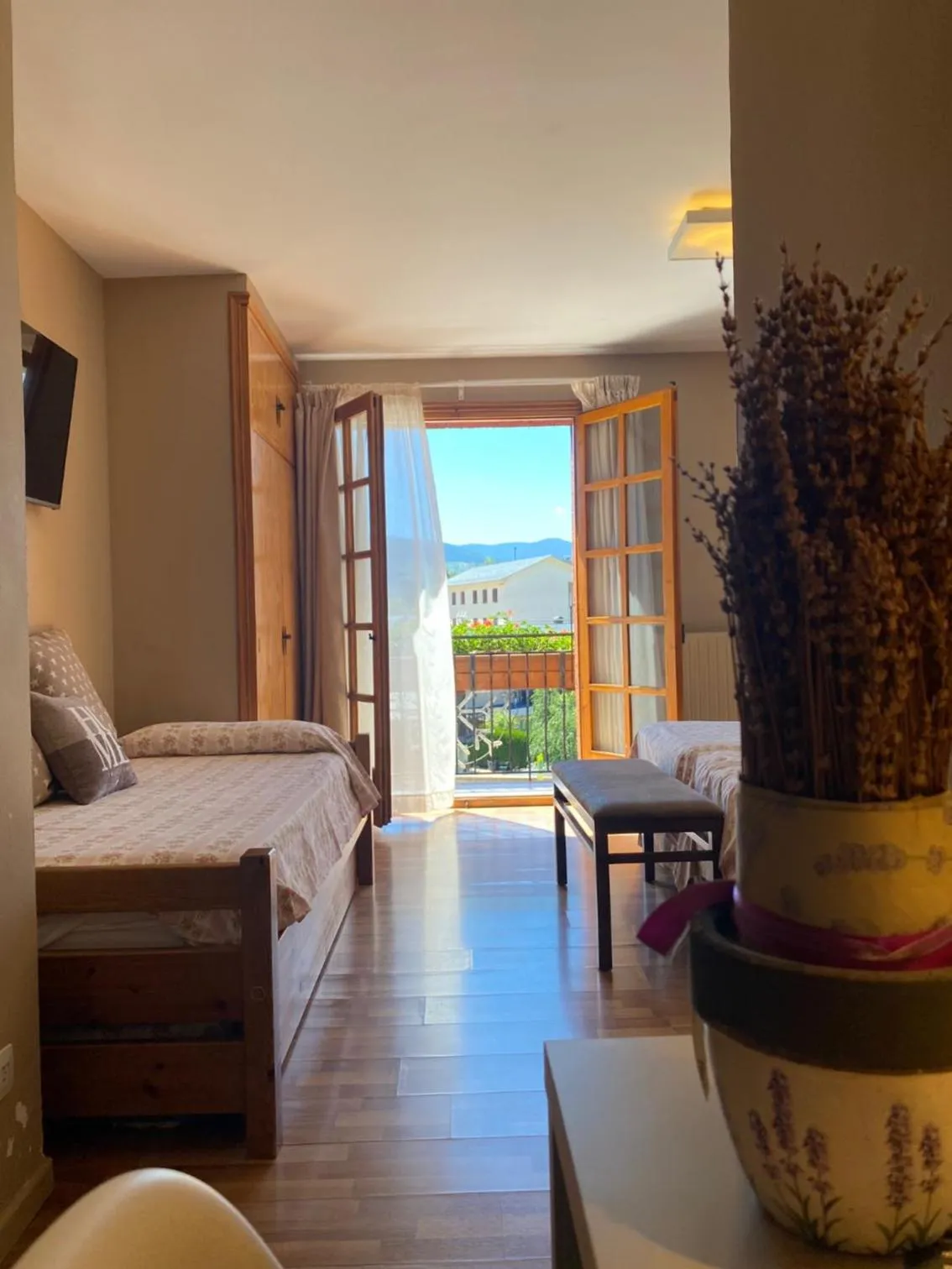 Bed in Hotel Esquirol